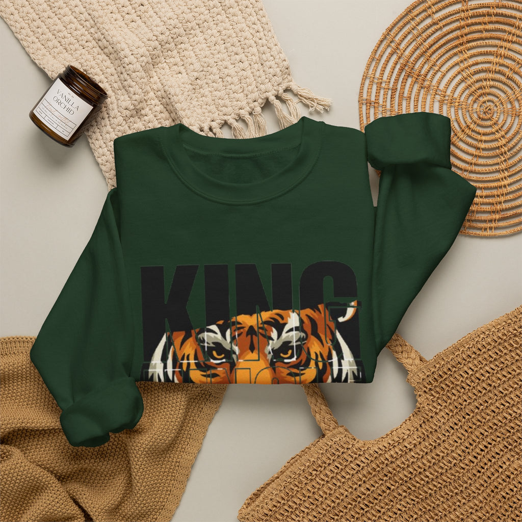 King of the Jungle Tiger Graphic Men's Premium Sweatshirt | The Fashion Studio Graphic Men's Premium Sweatshirt
