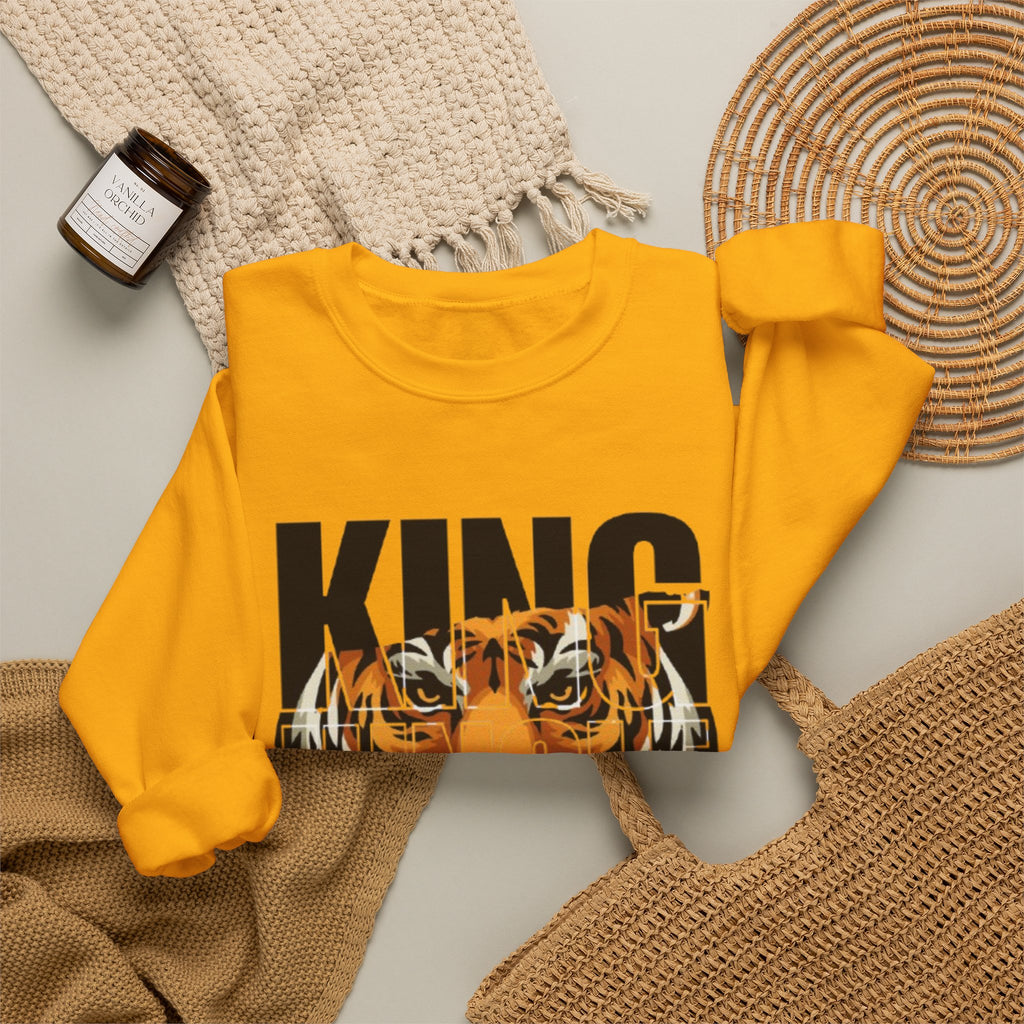 King of the Jungle Tiger Graphic Men's Premium Sweatshirt | The Fashion Studio Graphic Men's Premium Sweatshirt