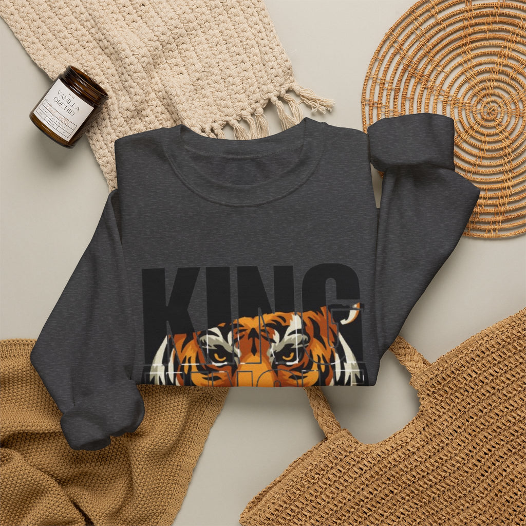 King of the Jungle Tiger Graphic Men's Premium Sweatshirt | The Fashion Studio Graphic Men's Premium Sweatshirt
