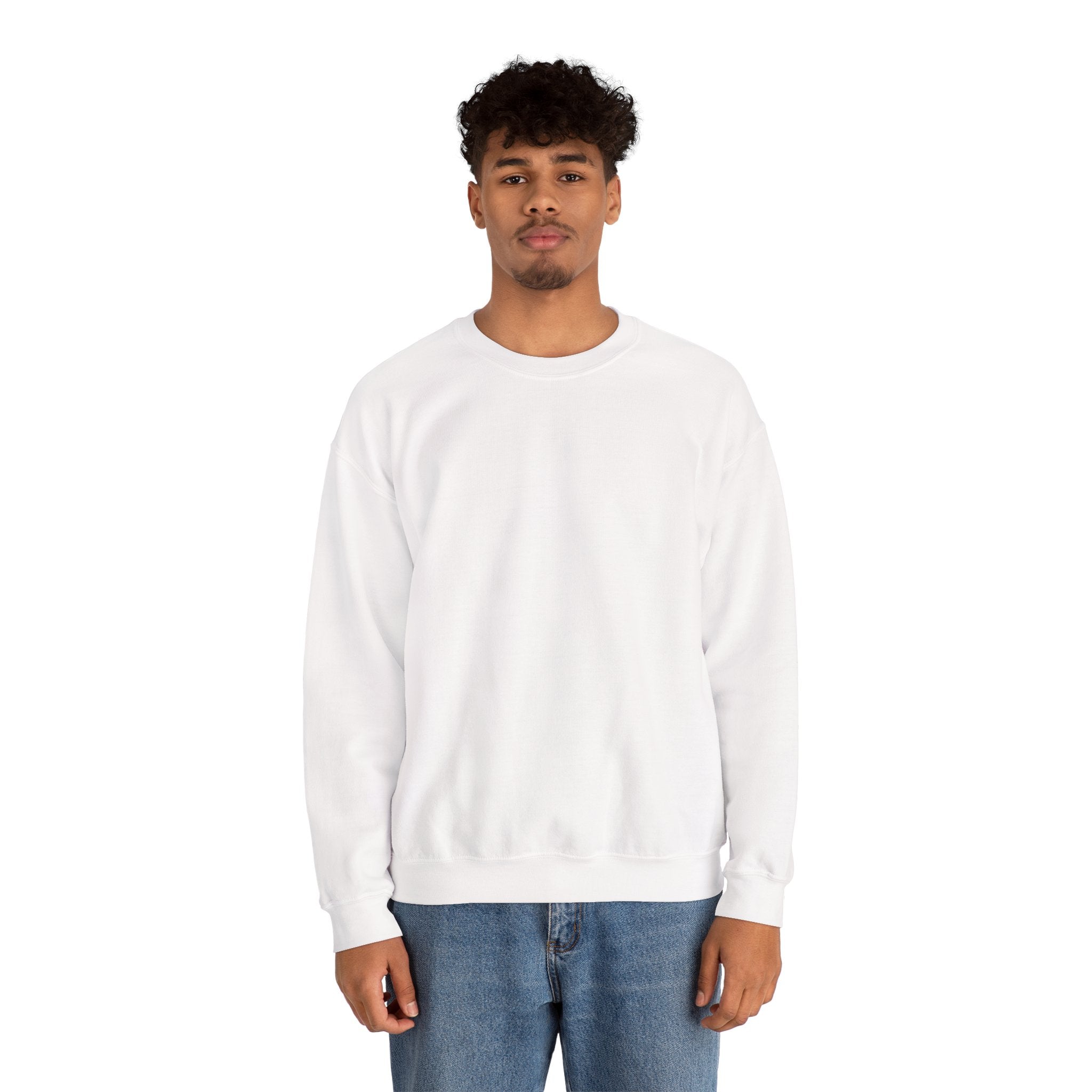 Mens X-Press quality Luxury White Crewneck Sweatshirt