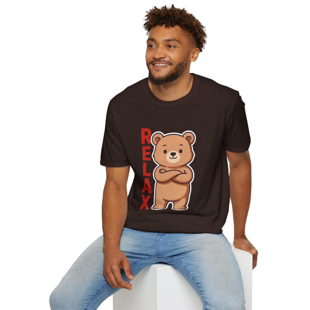 Relax Bear Graphic T-Shirt | Cute Cartoon Oversized Unisex Streetwear Tee | The Fashion Studio