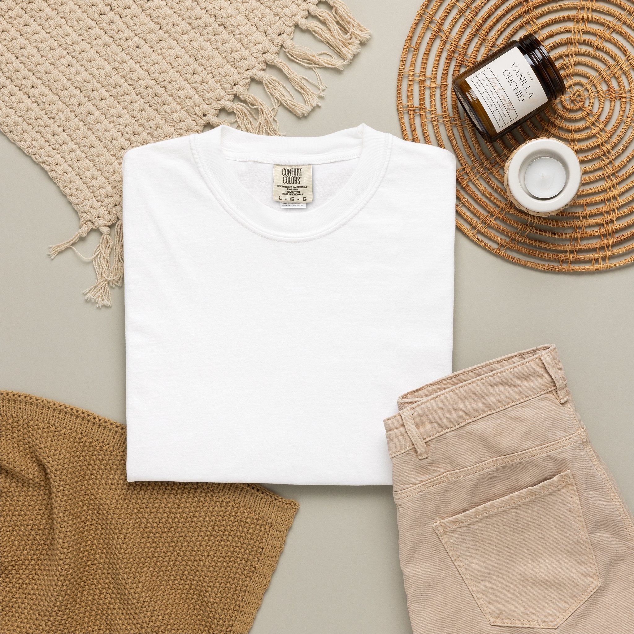 Mens X-press Quality Garment-Dyed Plain T-shirt