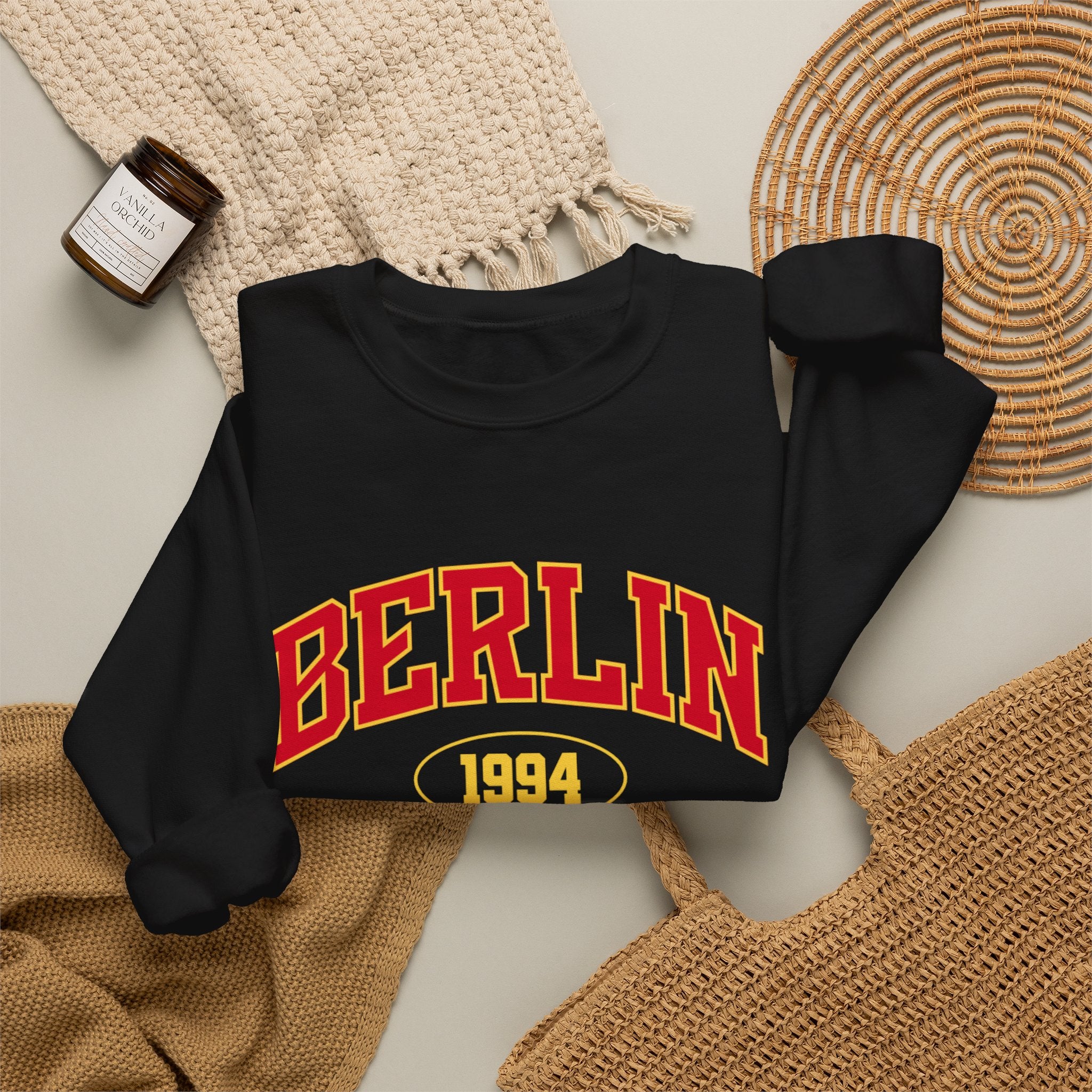 Berlin 1994 Vintage Graphic Premium Men's Sweatshirt | The Fashion Studio Graphic Premium Men's Sweatshirt