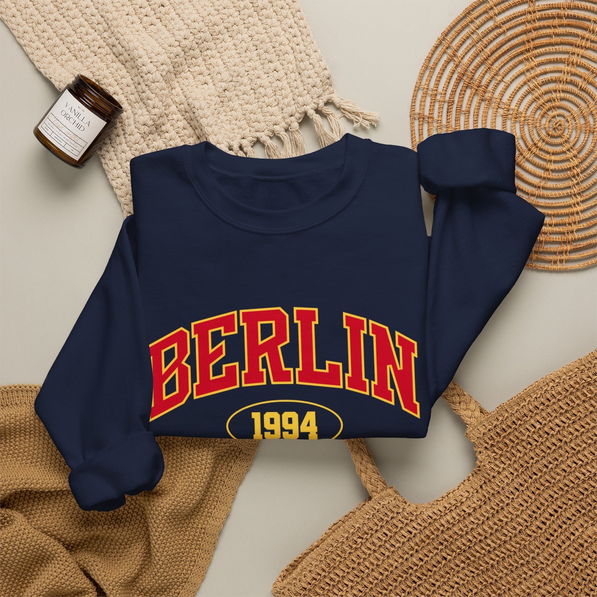 Berlin 1994 Vintage Graphic Premium Men's Sweatshirt | The Fashion Studio Graphic Premium Men's Sweatshirt