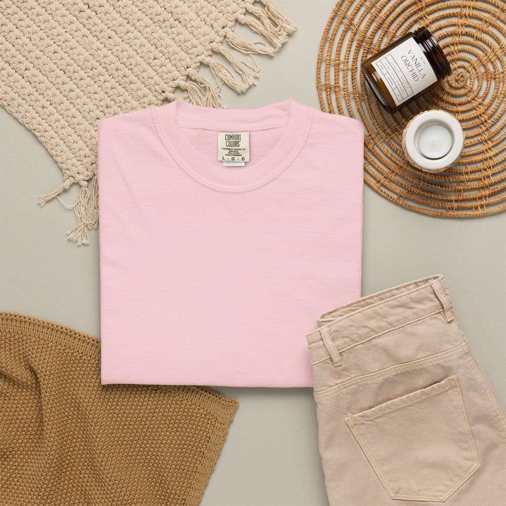 Mens X-press Quality Garment-Dyed Plain T-shirt