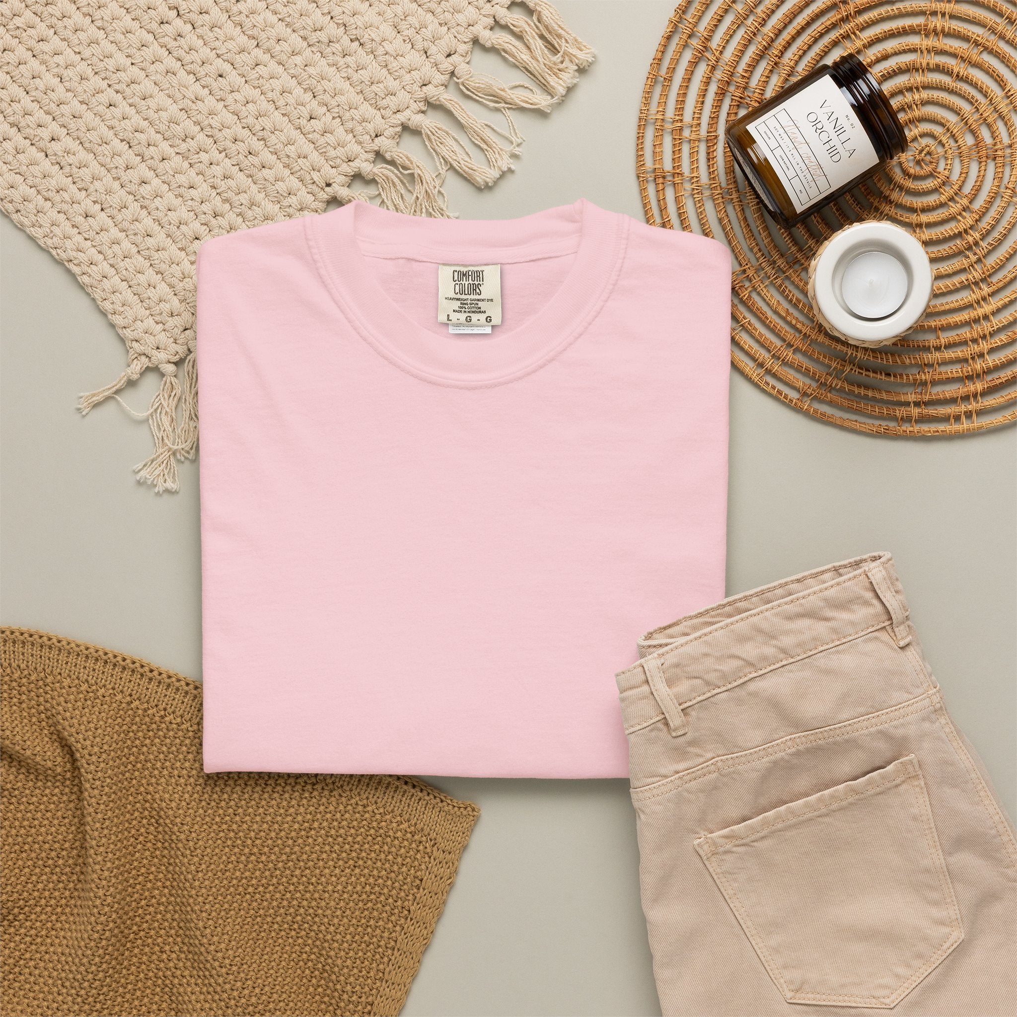 Mens X-press Quality Garment-Dyed Plain T-shirt