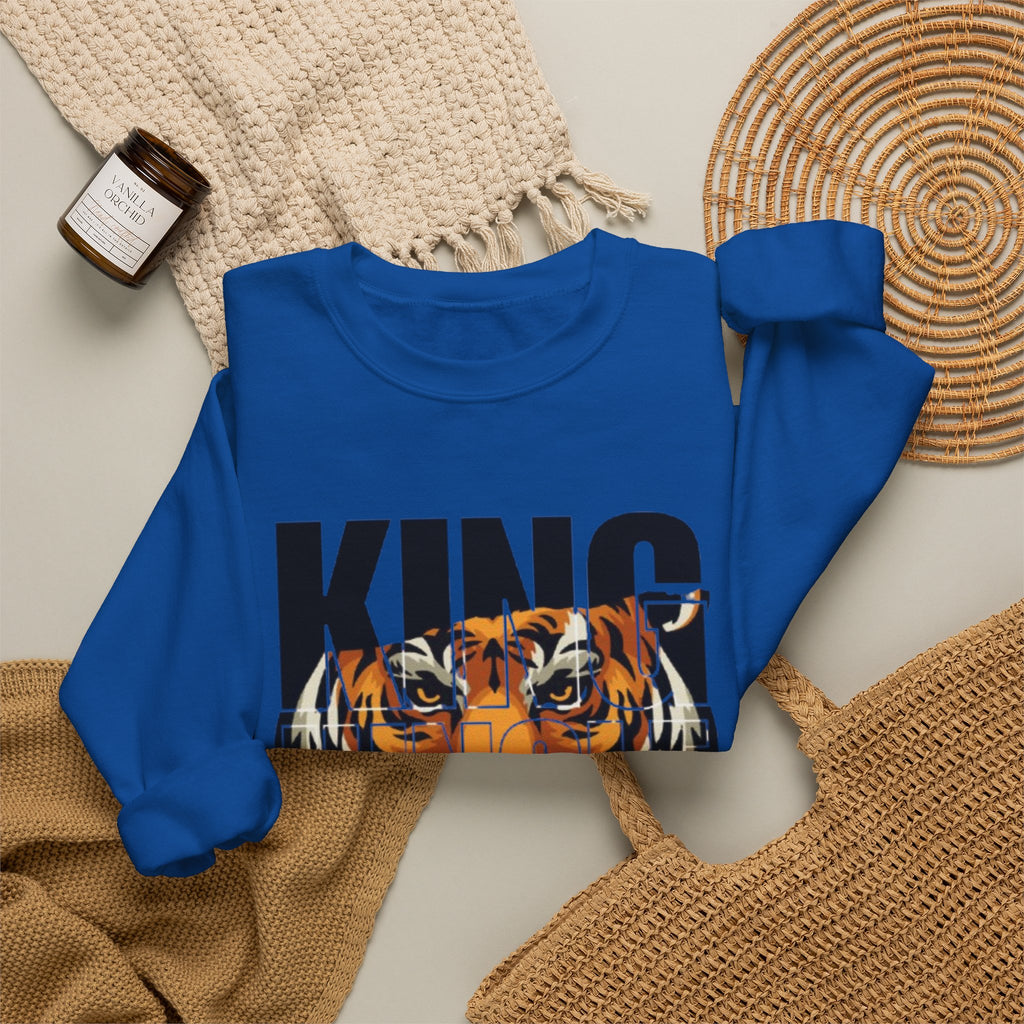 King of the Jungle Tiger Graphic Men's Premium Sweatshirt | The Fashion Studio Graphic Men's Premium Sweatshirt