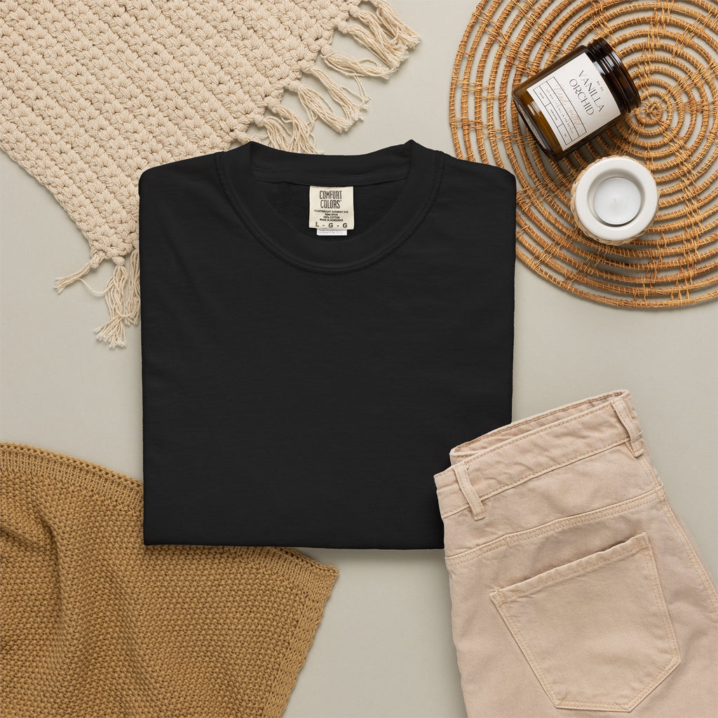 Mens X-press Quality Garment-Dyed Plain T-shirt