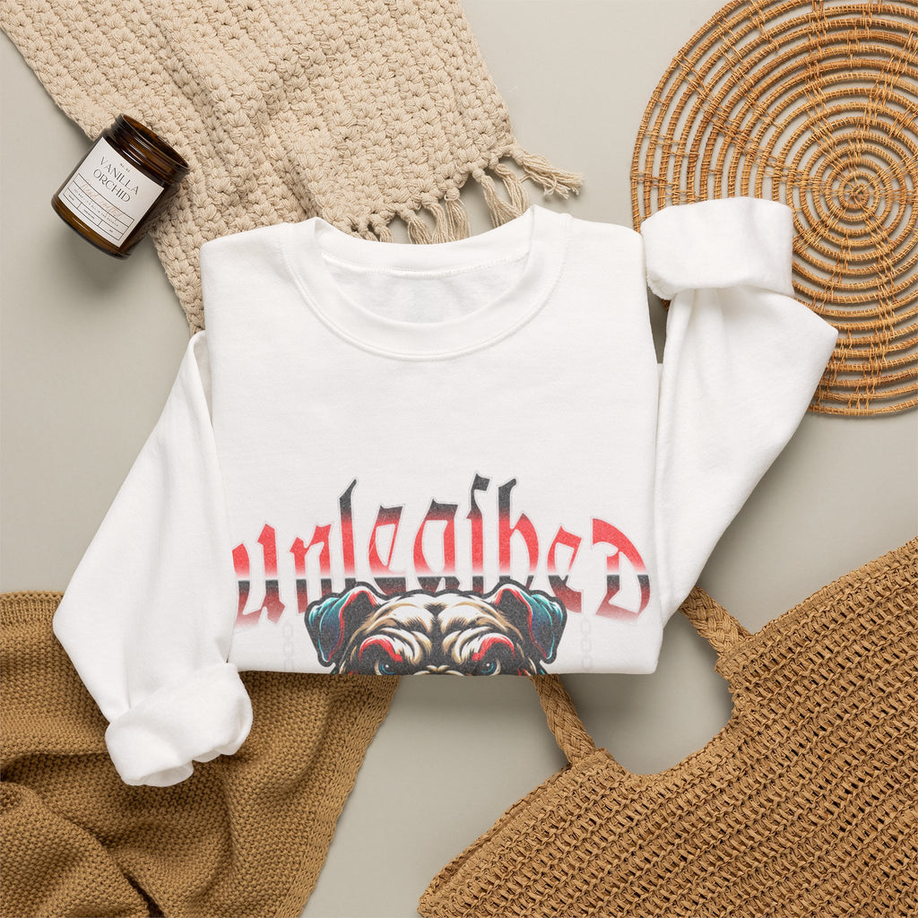 Unleashed Bulldog Graphic Premium Unisex Crewneck Sweatshirt | The Fashion Studio Graphic Premium Unisex Crewneck Sweatshirt