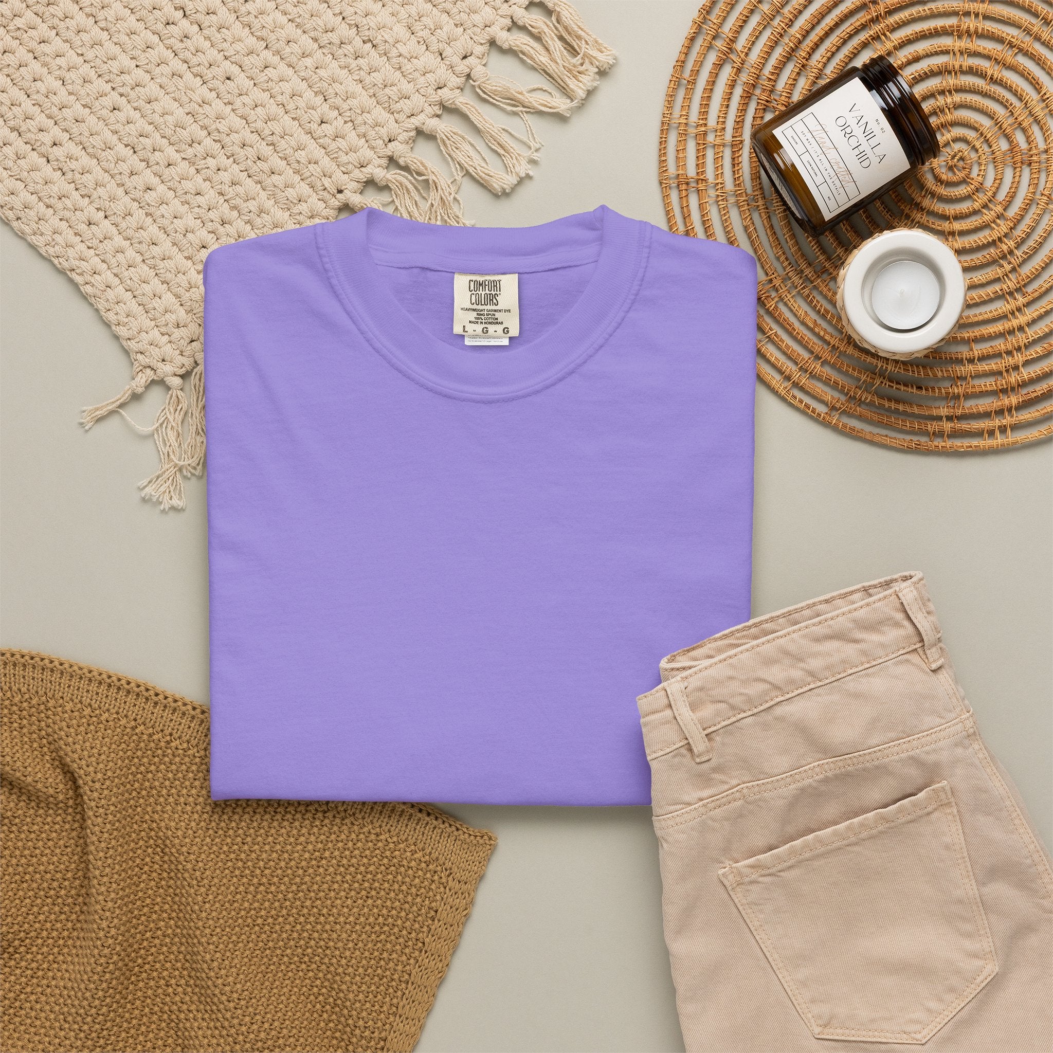 Mens X-press Quality Garment-Dyed Plain T-shirt