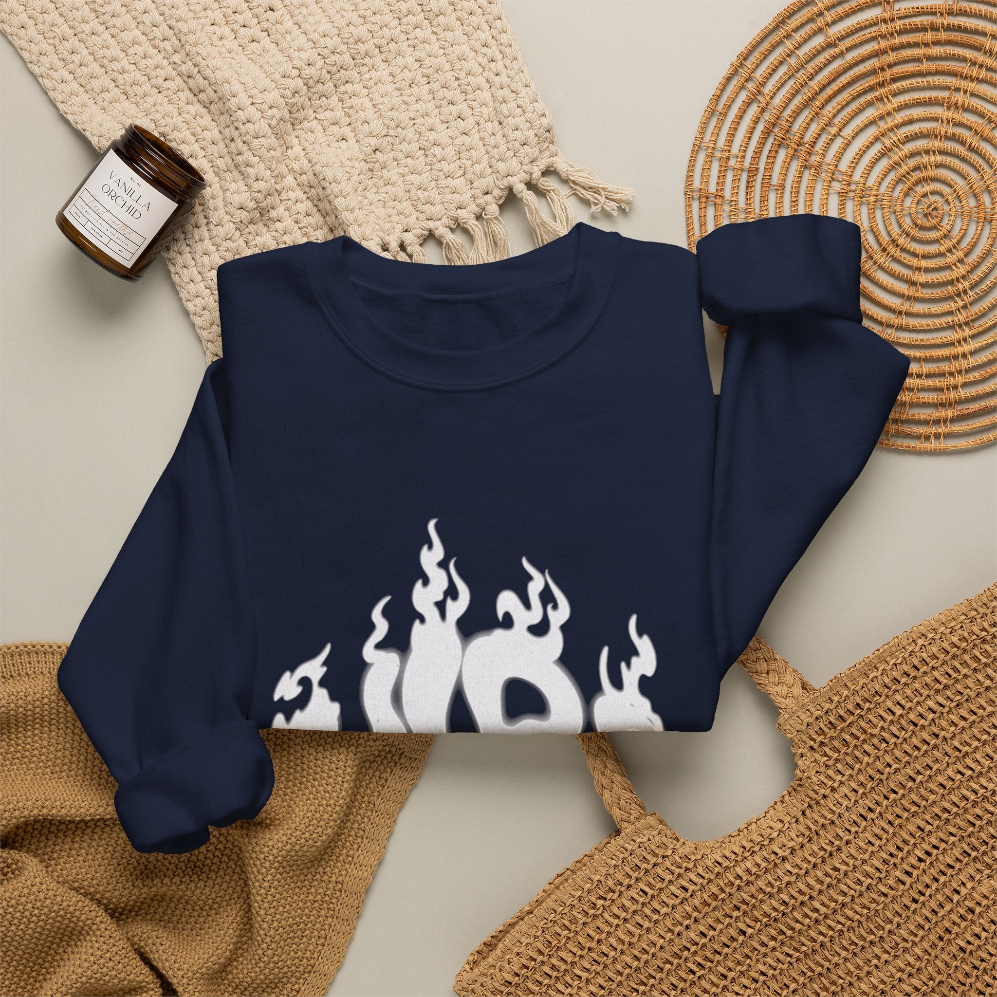 Aura Surf Flame Graphic Premium Men's Sweatshirt | The Fashion Studio Graphic Premium Men's Sweatshirt