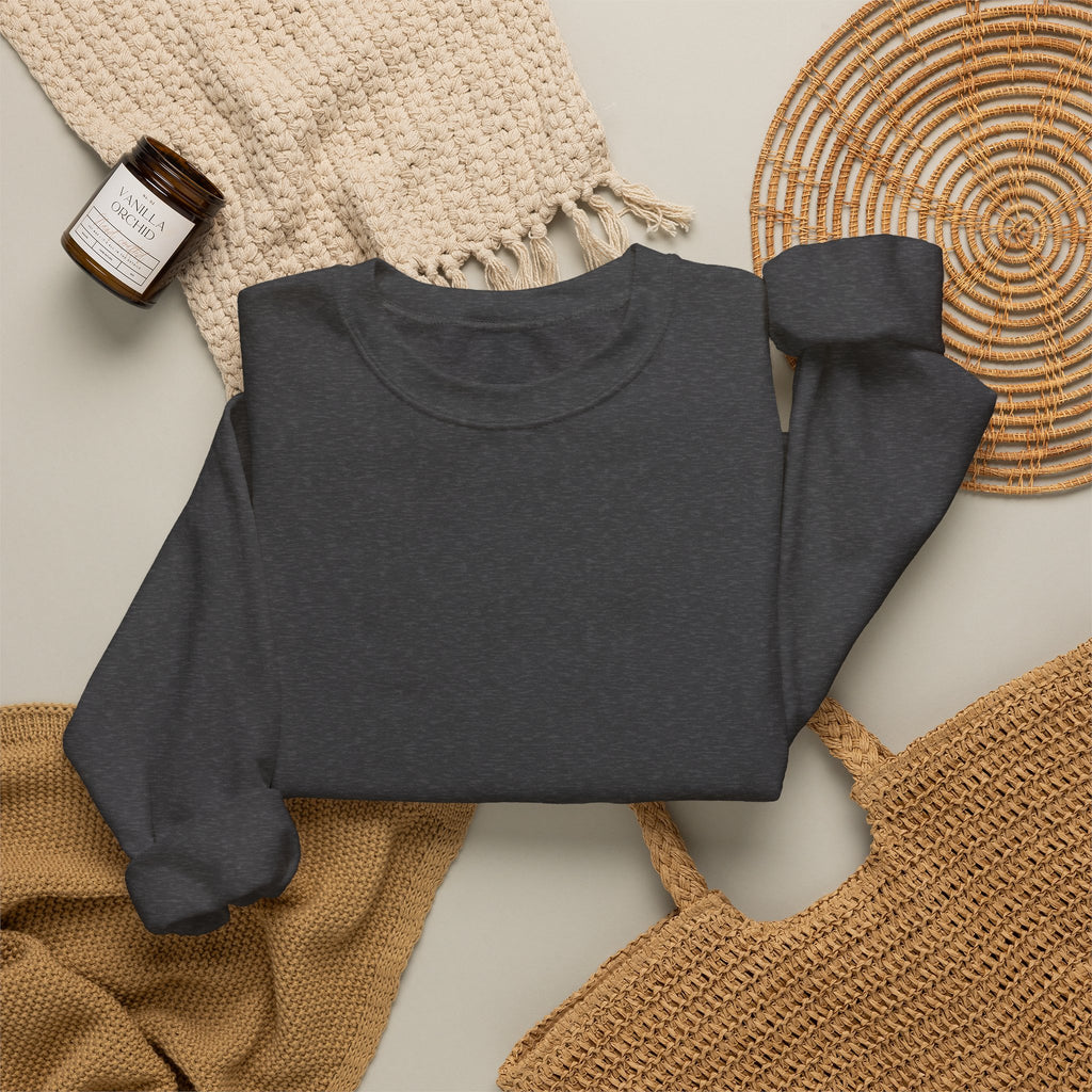 Mens X-Press Quality Luxury Dark Heather Crewneck Sweatshirt