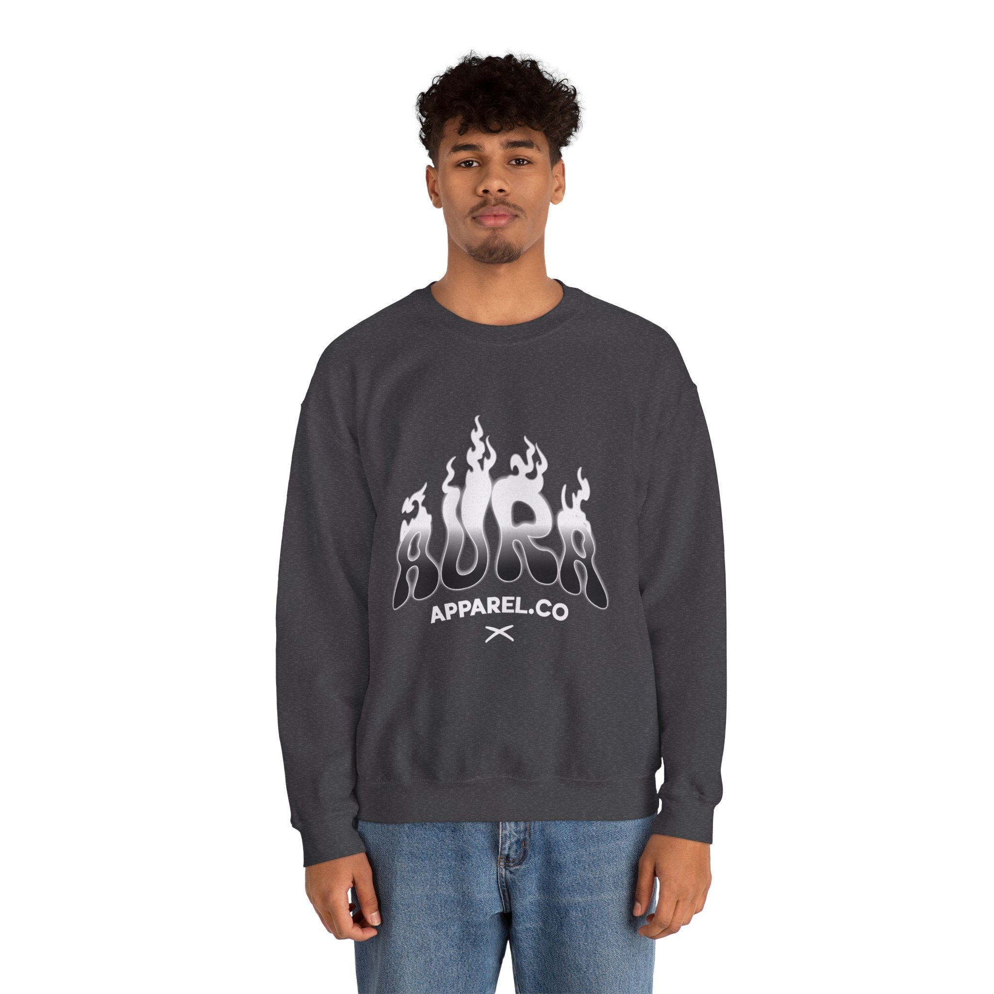 Aura Surf Flame Graphic Premium Men's Sweatshirt | The Fashion Studio Graphic Premium Men's Sweatshirt