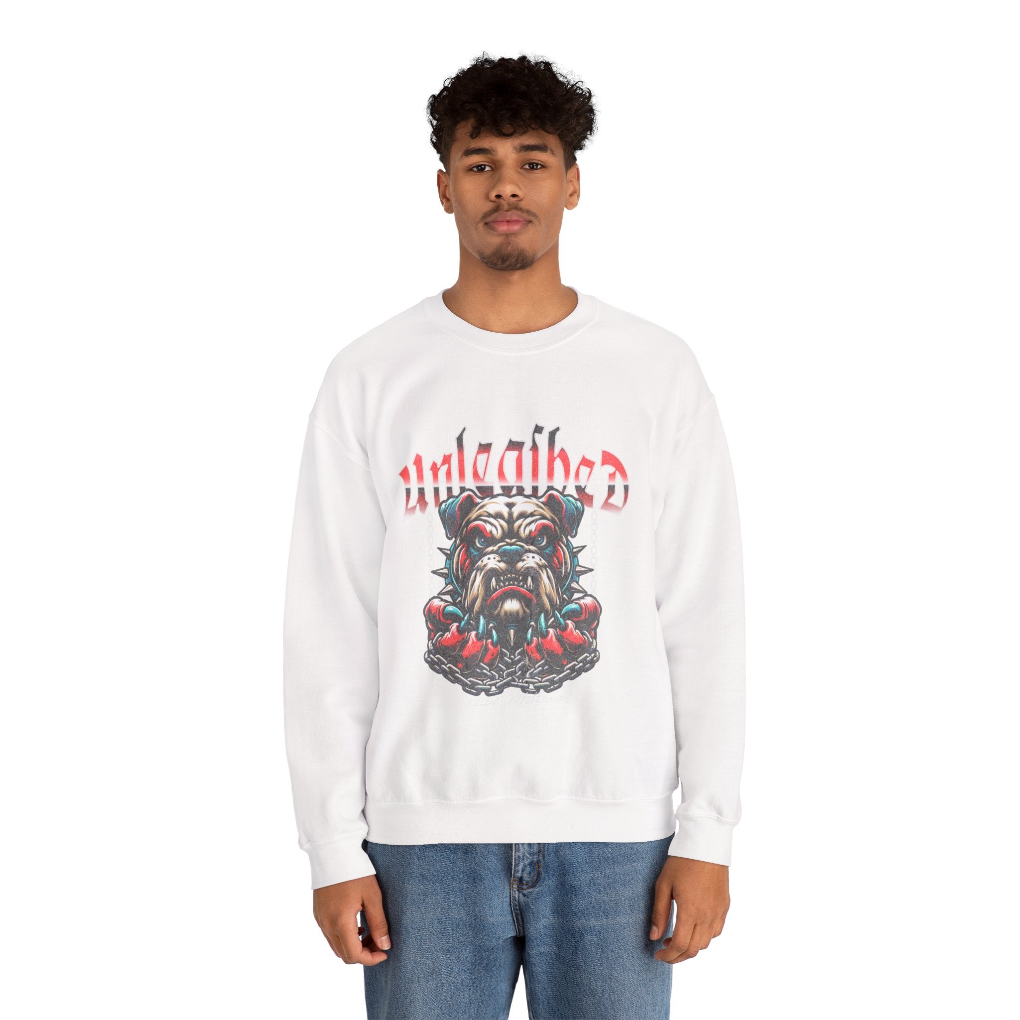Unleashed Bulldog Graphic Premium Unisex Crewneck Sweatshirt | The Fashion Studio Graphic Premium Unisex Crewneck Sweatshirt