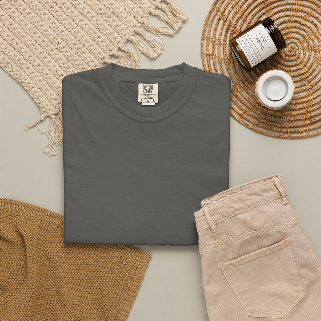 Mens X-press Quality Garment-Dyed Plain T-shirt
