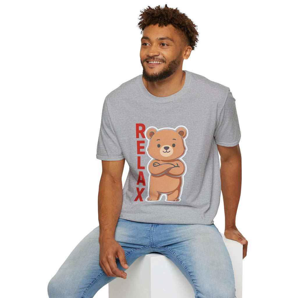 Relax Bear Graphic T-Shirt | Cute Cartoon Oversized Unisex Streetwear Tee | The Fashion Studio