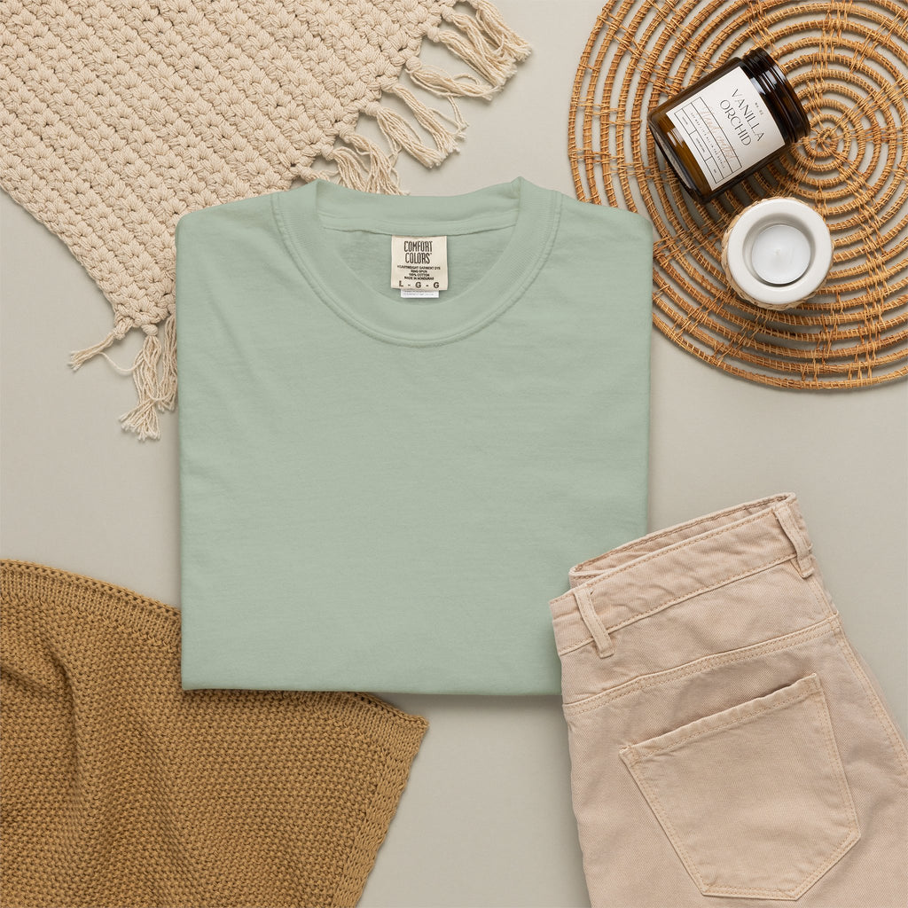 Mens X-press Quality Garment-Dyed Plain T-shirt