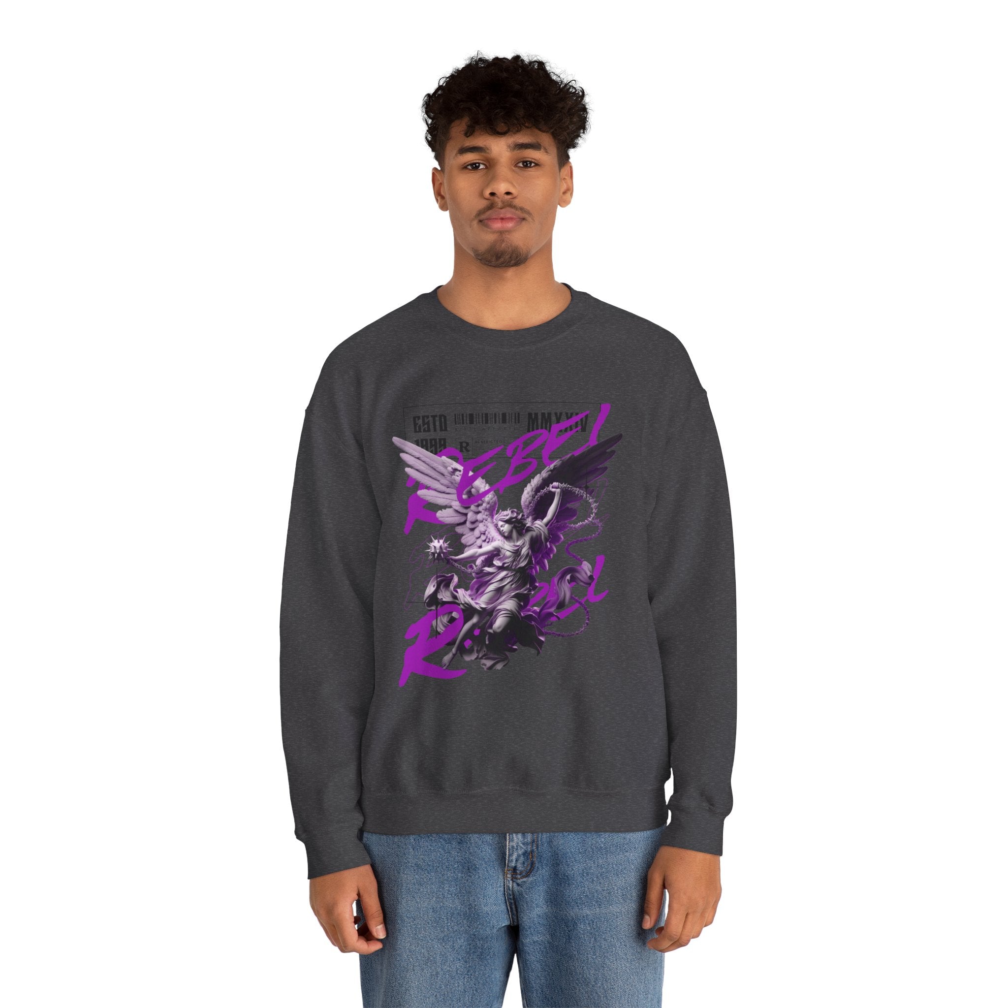 Rebel Angel Graffiti Graphic Premium Men's Sweatshirt | The Fashion Studio Graphic Premium Men's Sweatshirt
