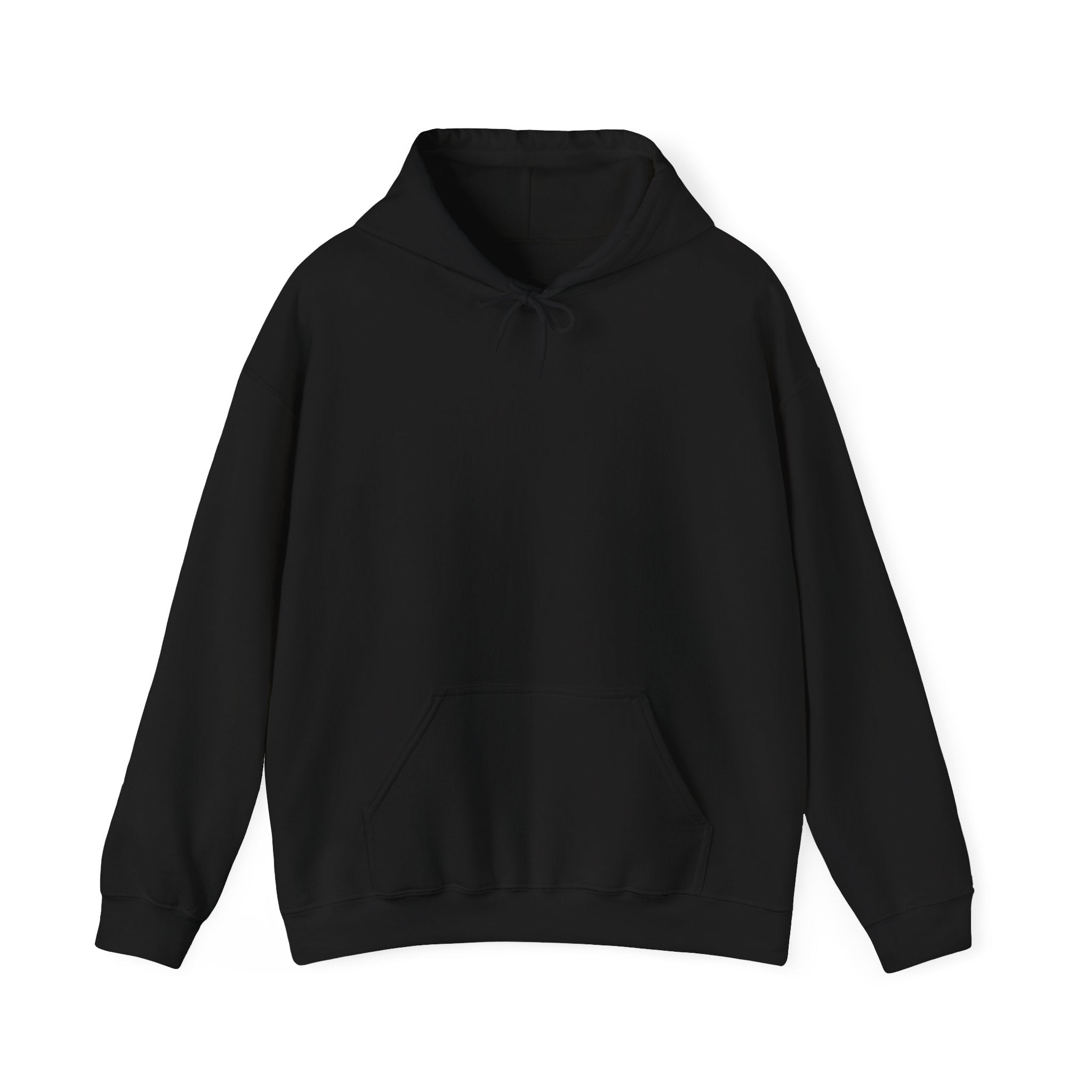 Mens X-Press Quality Black Plain Heavy Blend™ Hooded Sweatshirt