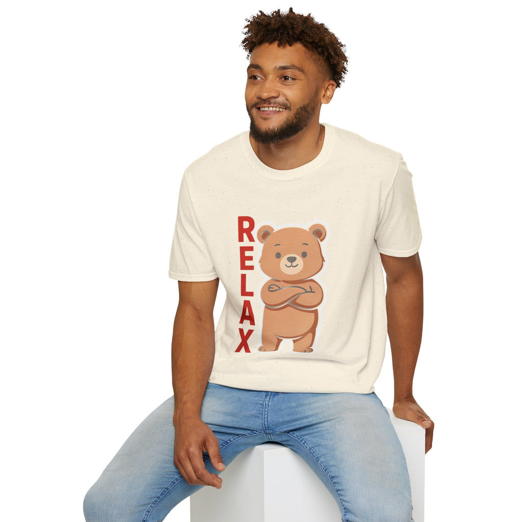 Relax Bear Graphic T-Shirt | Cute Cartoon Oversized Unisex Streetwear Tee | The Fashion Studio