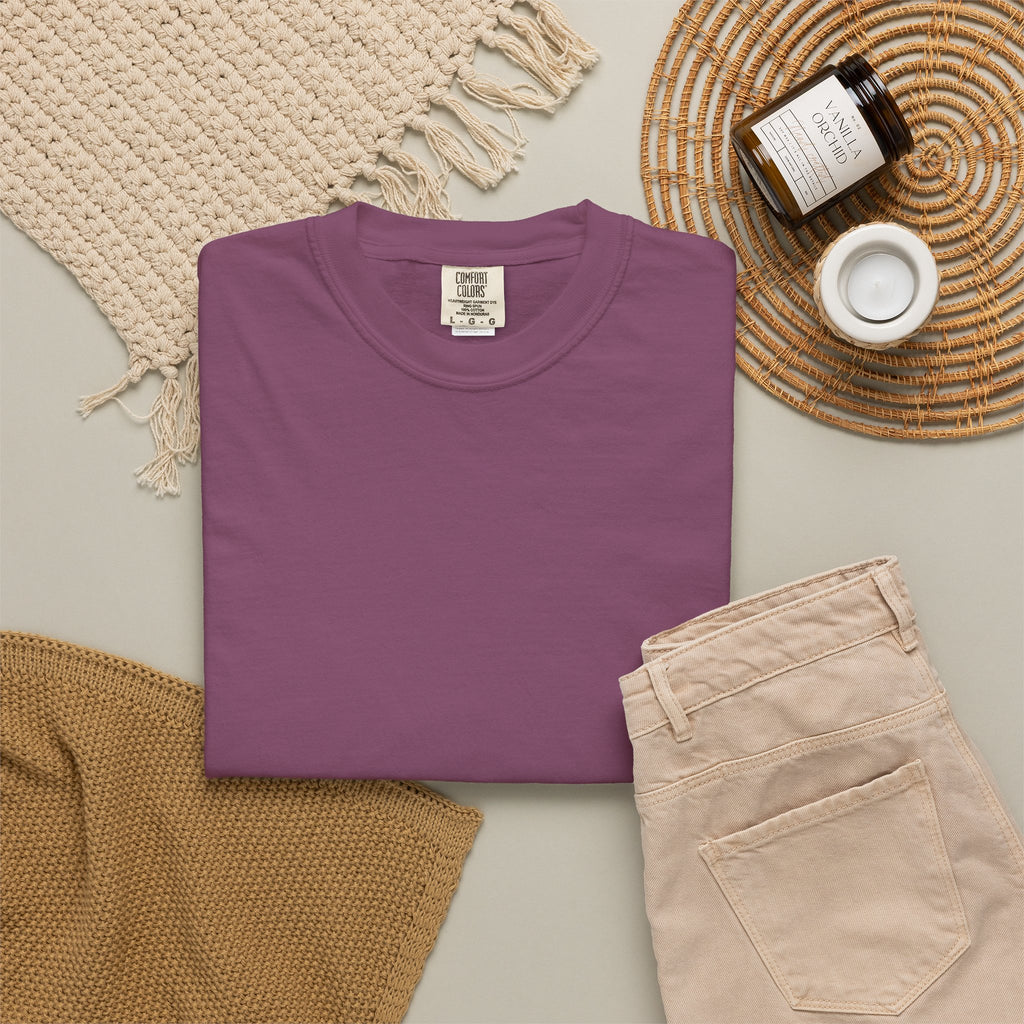 Mens X-press Quality Garment-Dyed Plain T-shirt