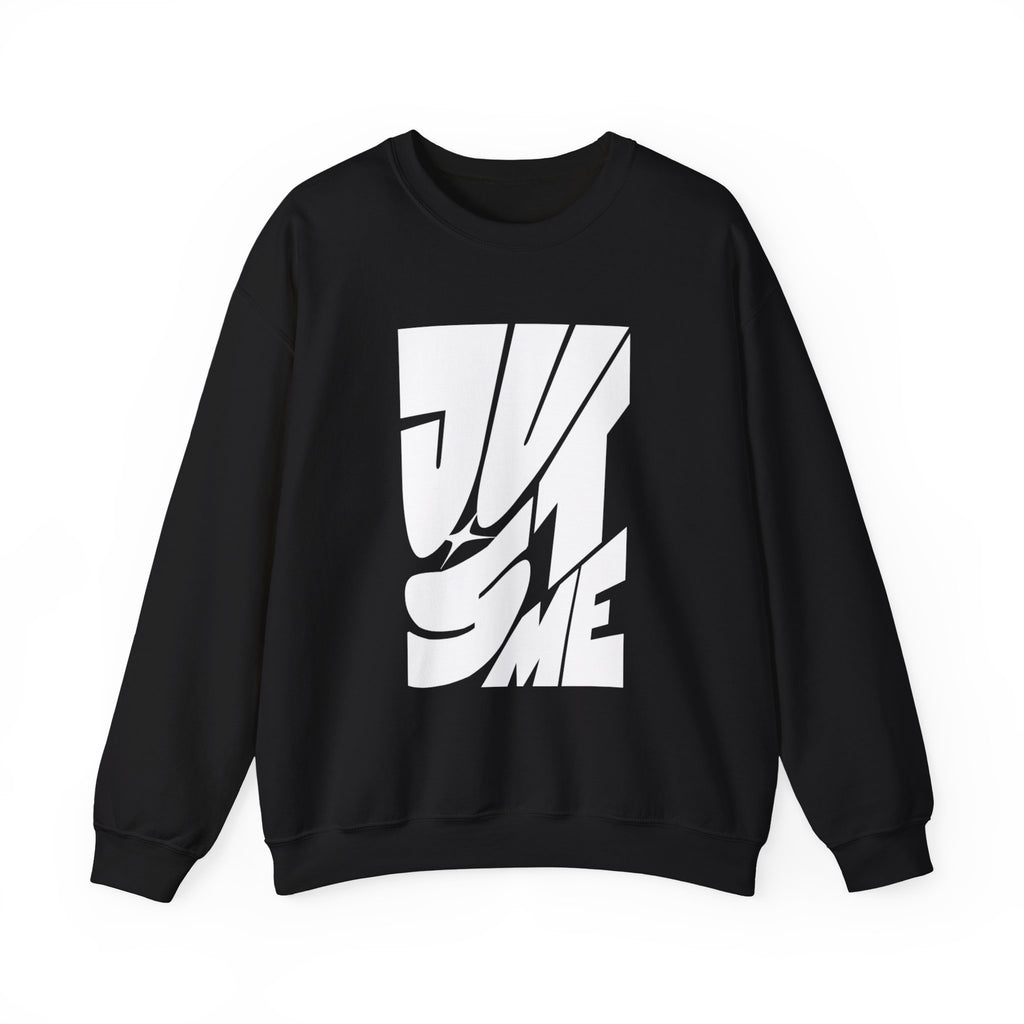 Dark gray sweatshirt with a crow design on a white background