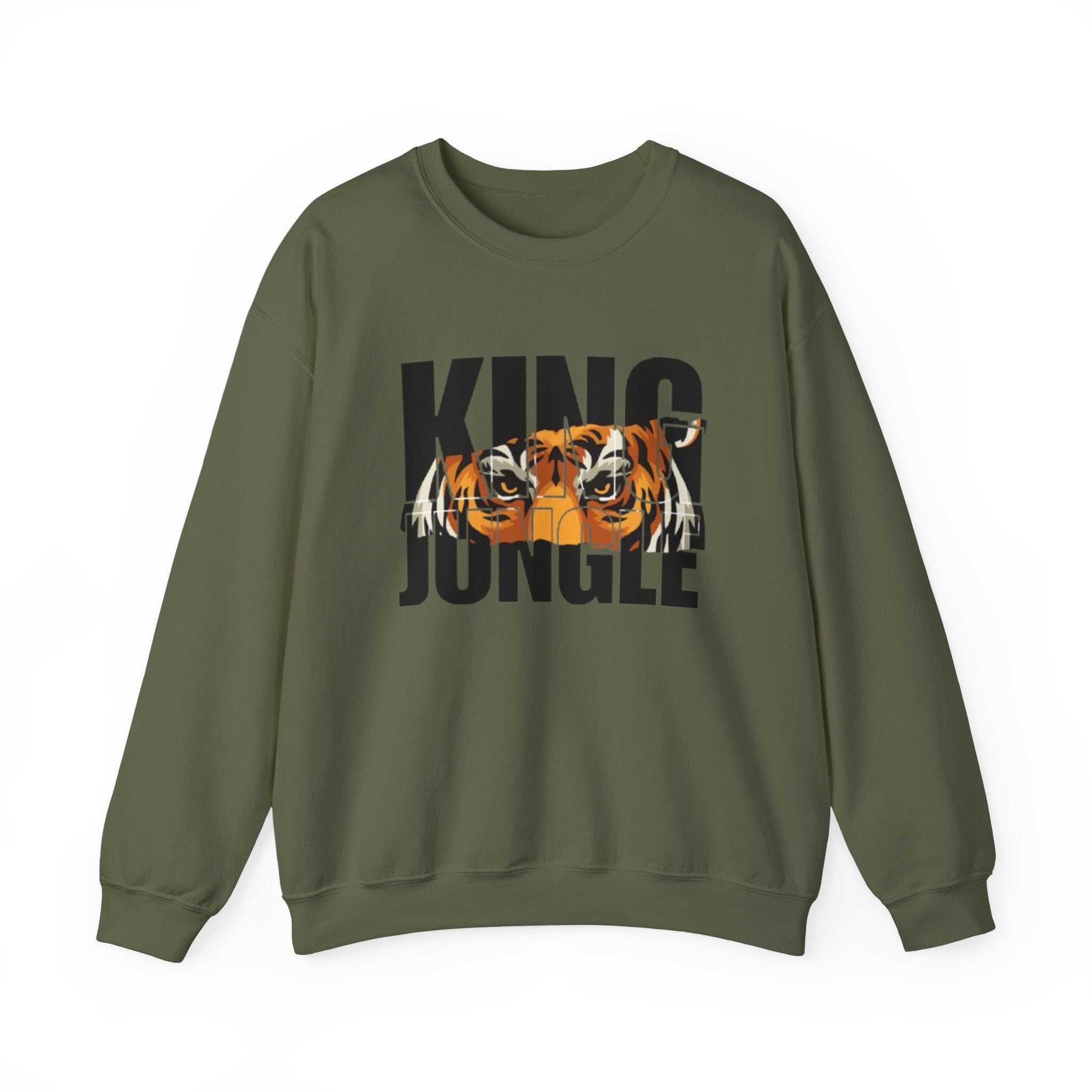 King of the Jungle Tiger Graphic Men's Premium Sweatshirt | The Fashion Studio Graphic Men's Premium Sweatshirt