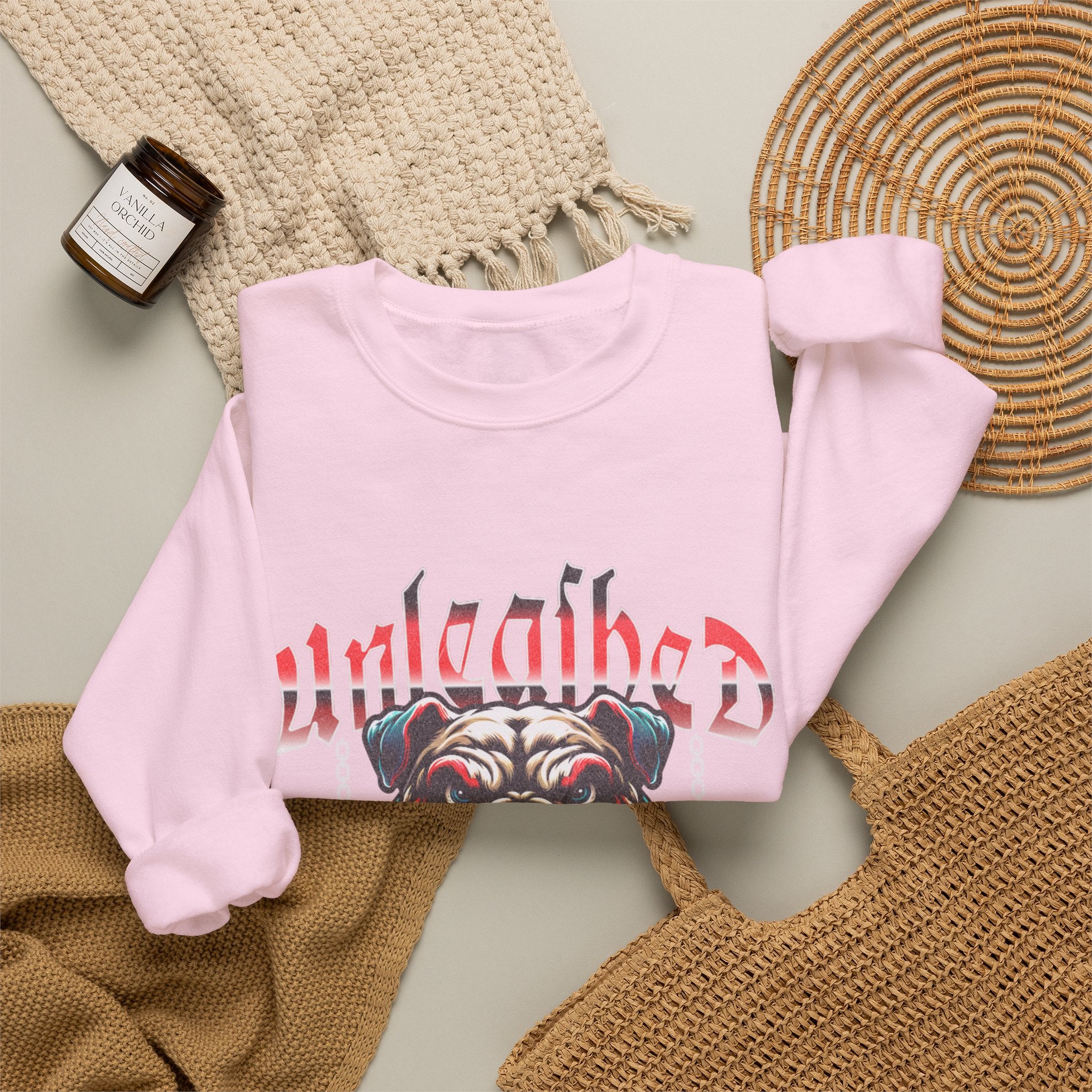 Unleashed Bulldog Graphic Premium Unisex Crewneck Sweatshirt | The Fashion Studio Graphic Premium Unisex Crewneck Sweatshirt
