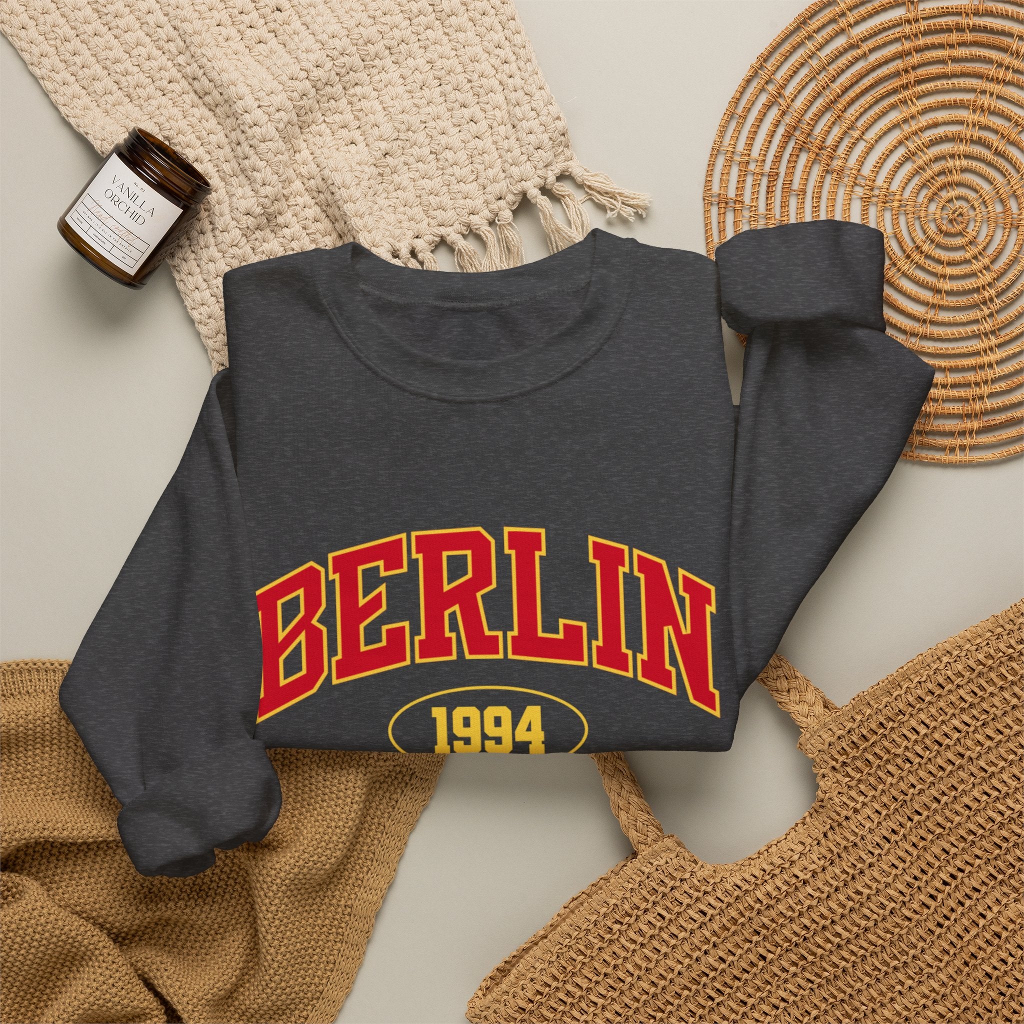 Berlin 1994 Vintage Graphic Premium Men's Sweatshirt | The Fashion Studio Graphic Premium Men's Sweatshirt