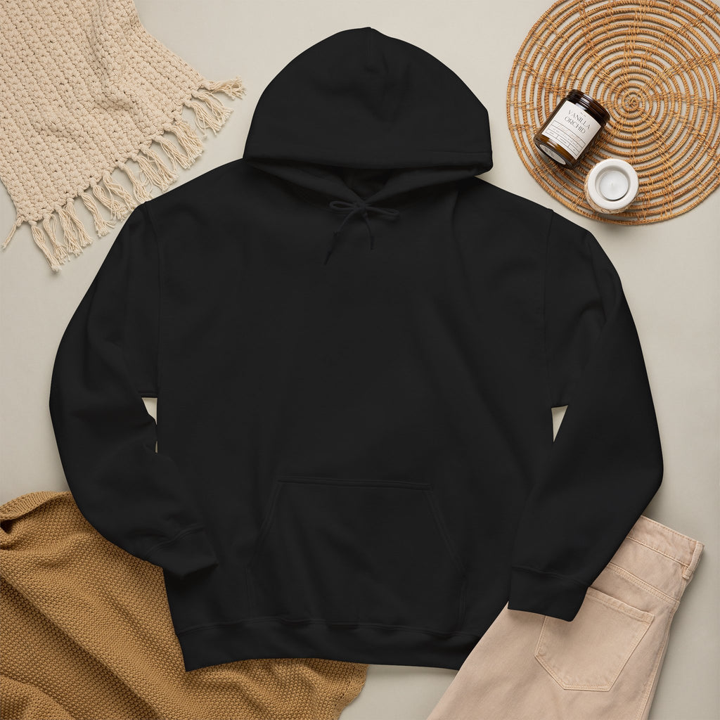 Mens X-Press Quality Black Plain Heavy Blend™ Hooded Sweatshirt