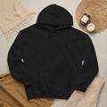 Mens X-Press Quality Black Plain Heavy Blend™ Hooded Sweatshirt