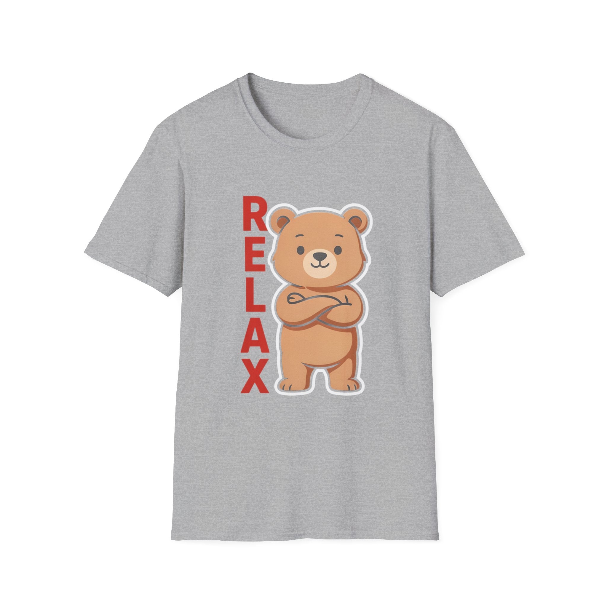 Relax Bear Graphic T-Shirt | Cute Cartoon Oversized Unisex Streetwear Tee | The Fashion Studio