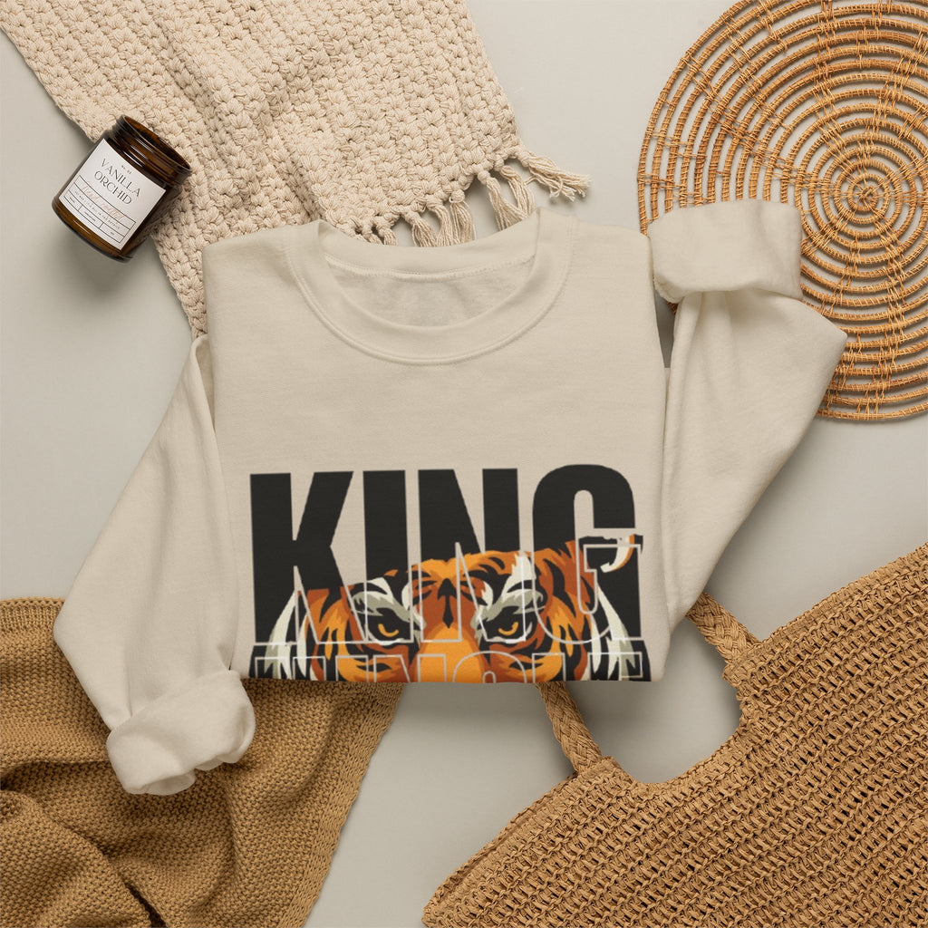 King of the Jungle Tiger Graphic Men's Premium Sweatshirt | The Fashion Studio Graphic Men's Premium Sweatshirt