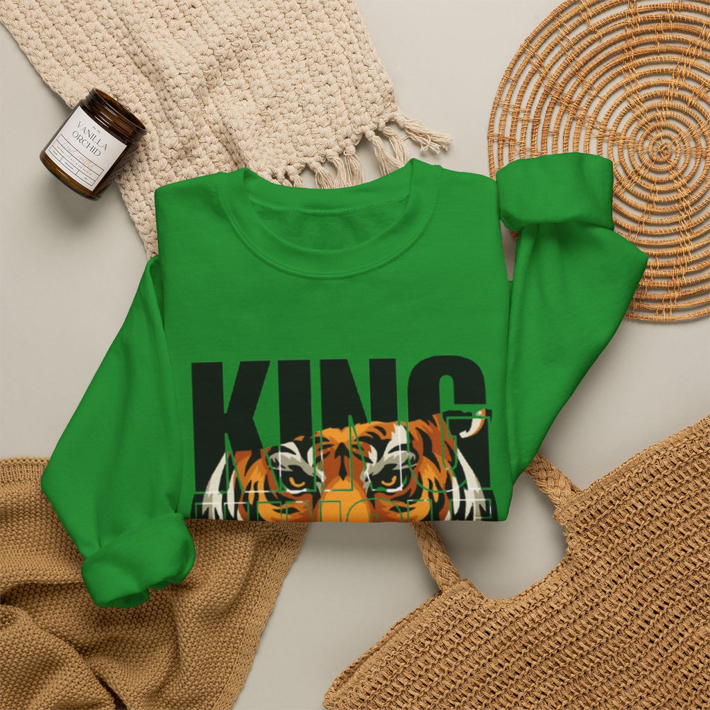 King of the Jungle Tiger Graphic Men's Premium Sweatshirt | The Fashion Studio Graphic Men's Premium Sweatshirt