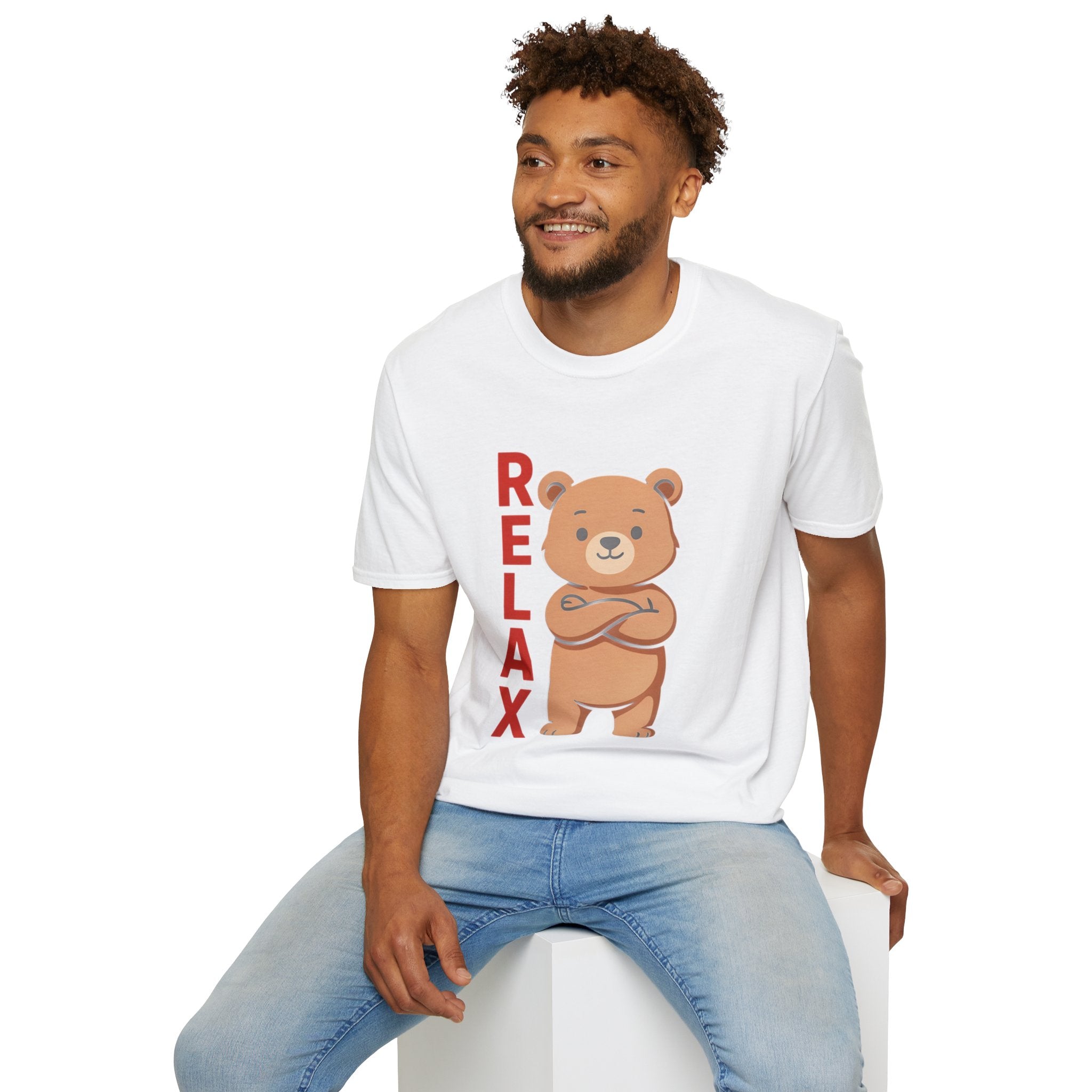 Relax Bear Graphic T-Shirt | Cute Cartoon Oversized Unisex Streetwear Tee | The Fashion Studio