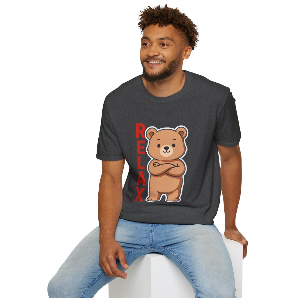 Relax Bear Graphic T-Shirt | Cute Cartoon Oversized Unisex Streetwear Tee | The Fashion Studio