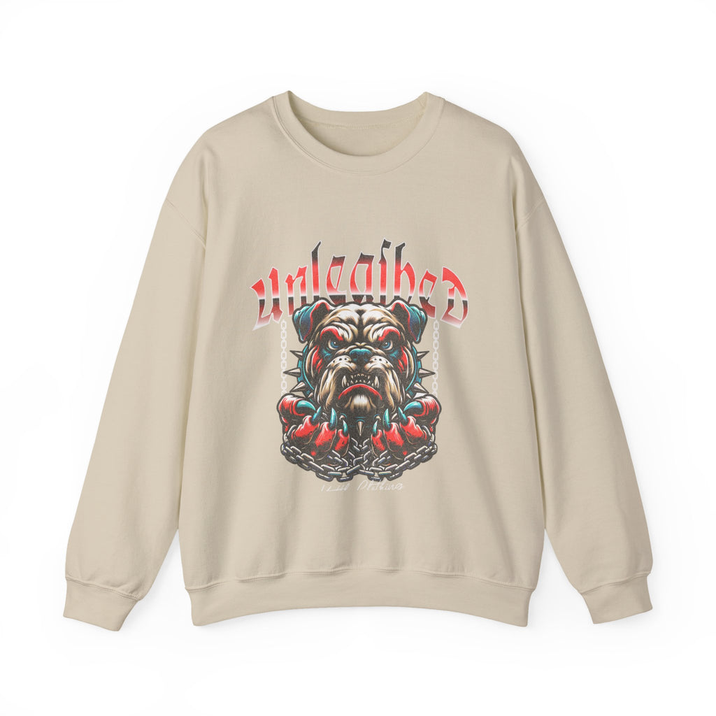 Unleashed Bulldog Graphic Premium Unisex Crewneck Sweatshirt | The Fashion Studio Graphic Premium Unisex Crewneck Sweatshirt