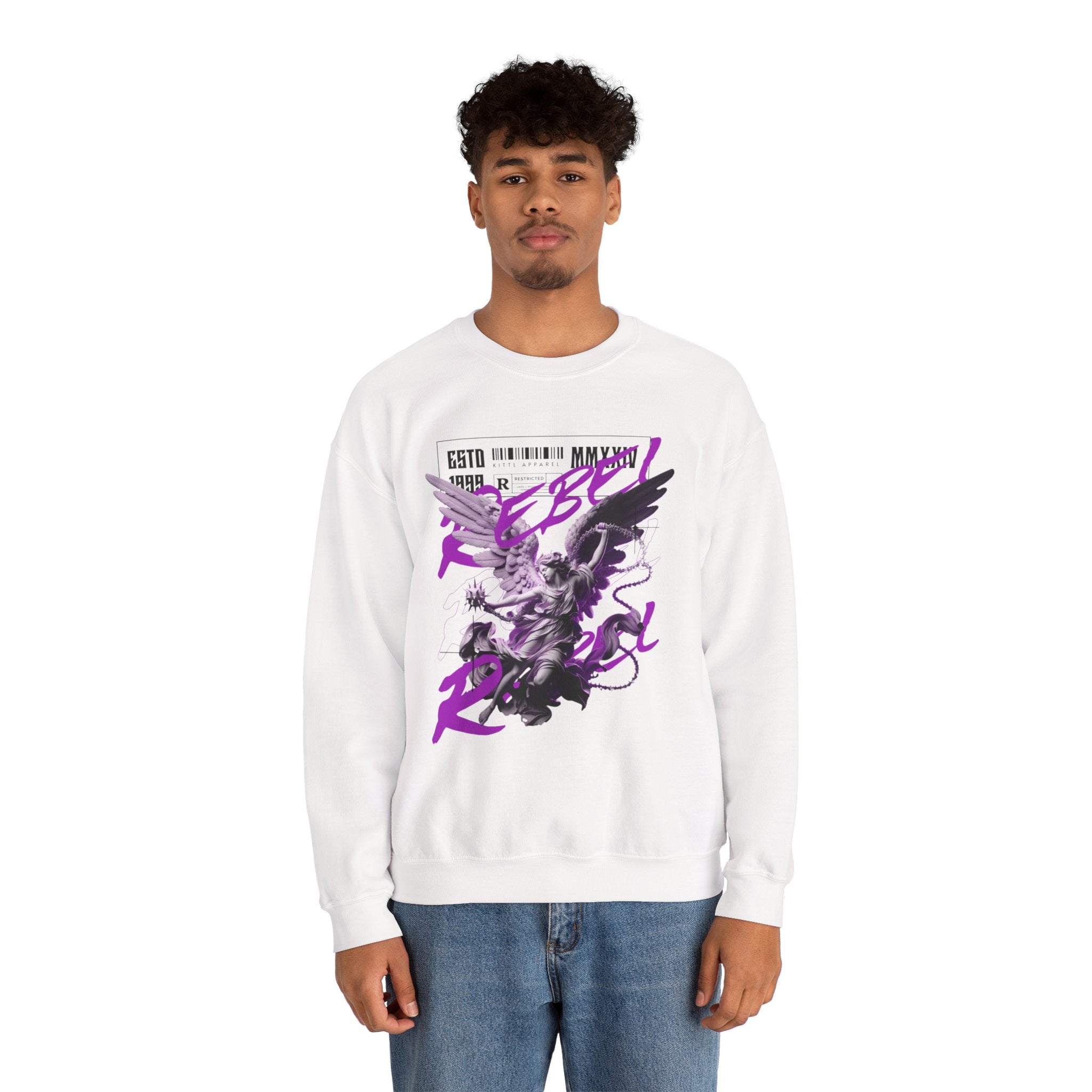 Rebel Angel Graffiti Graphic Premium Men's Sweatshirt | The Fashion Studio Graphic Premium Men's Sweatshirt