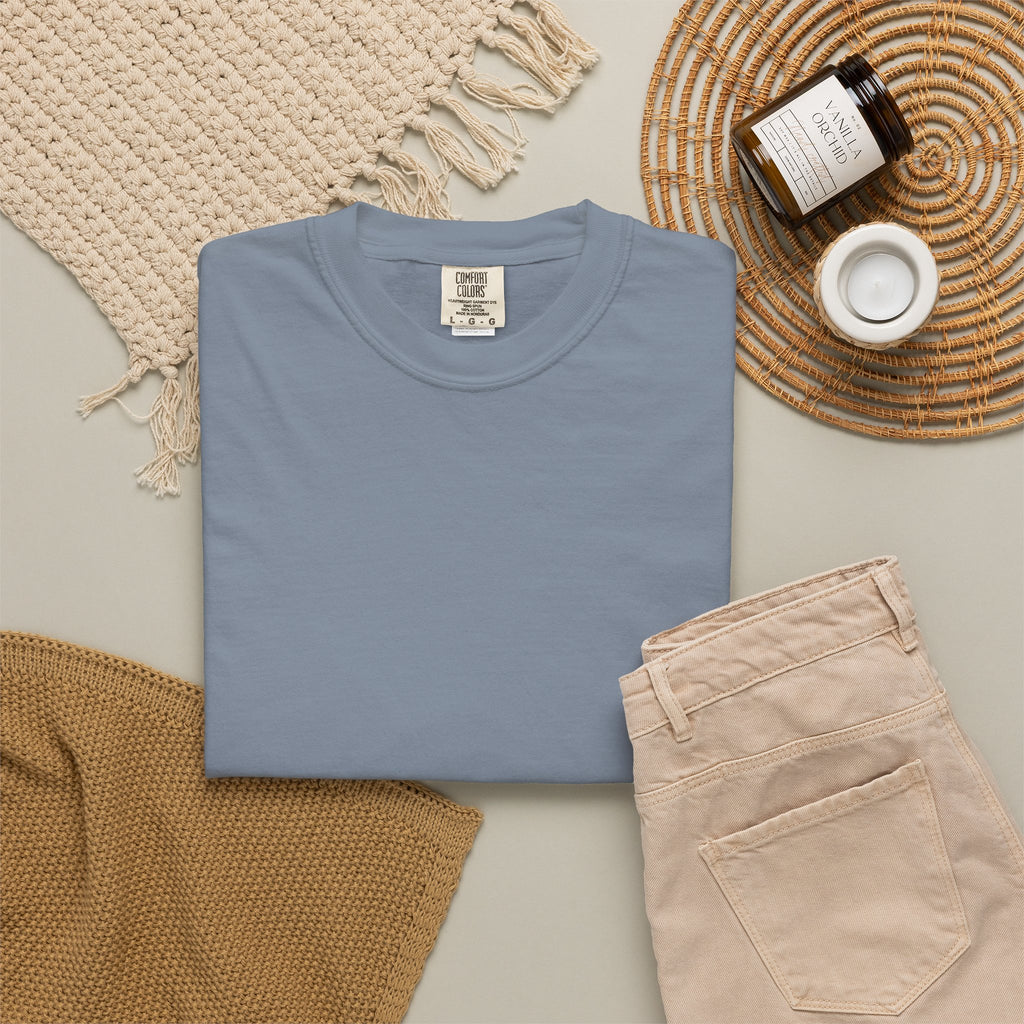 Mens X-press Quality Garment-Dyed Plain T-shirt