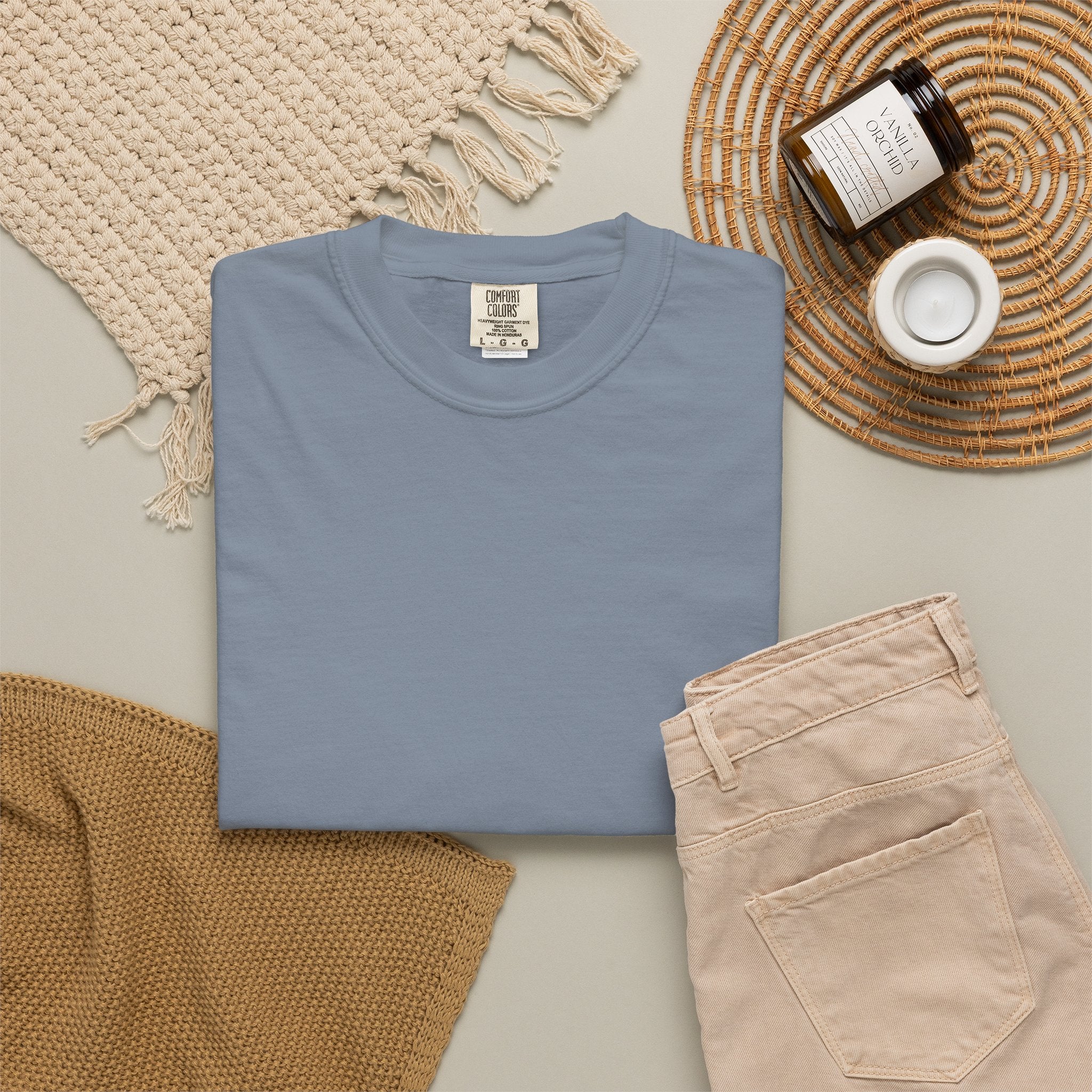 Mens X-press Quality Garment-Dyed Plain T-shirt