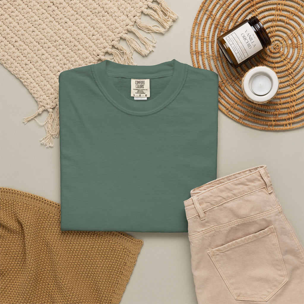 Mens X-press Quality Garment-Dyed Plain T-shirt