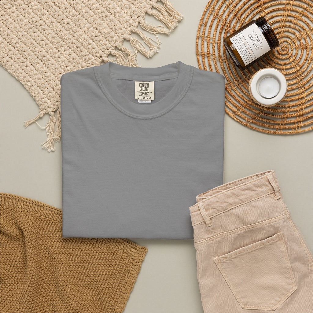Mens X-press Quality Garment-Dyed Plain T-shirt