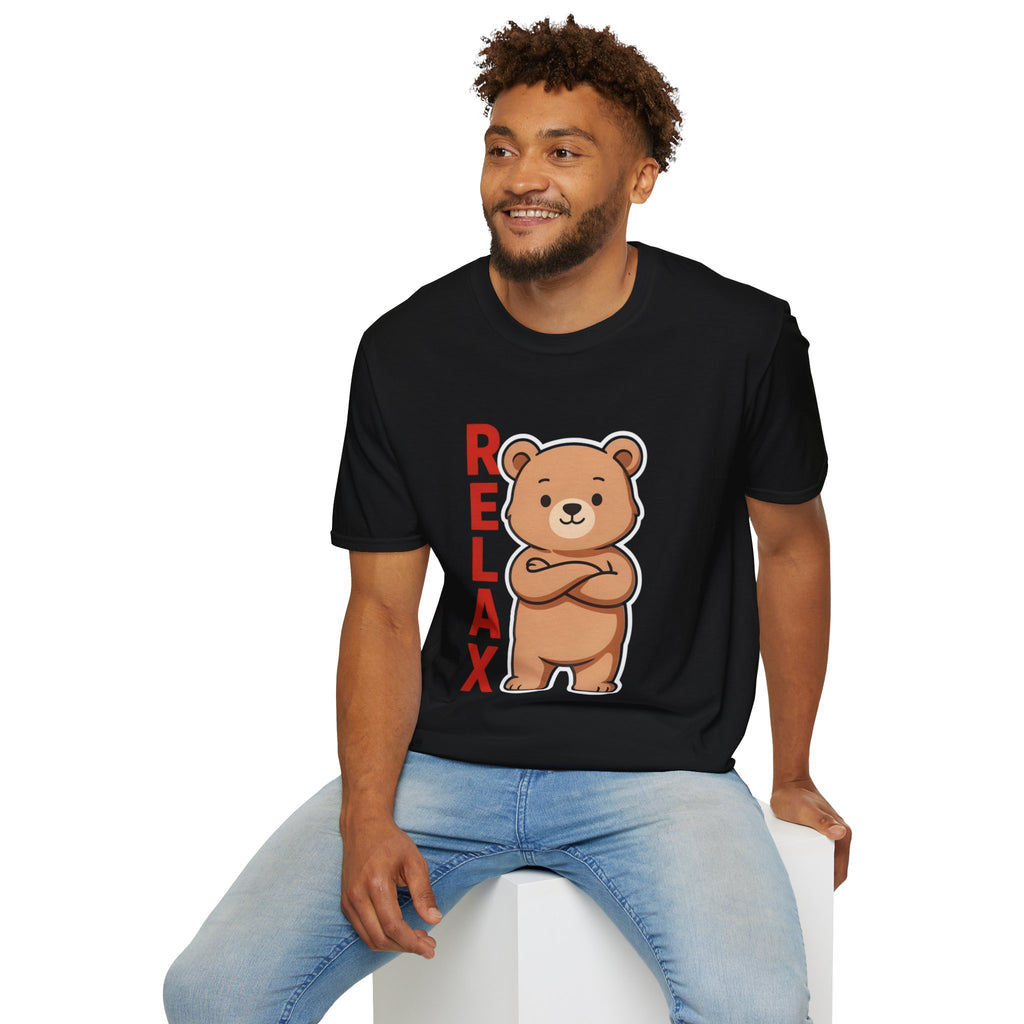 Relax Bear Graphic T-Shirt | Cute Cartoon Oversized Unisex Streetwear Tee | The Fashion Studio