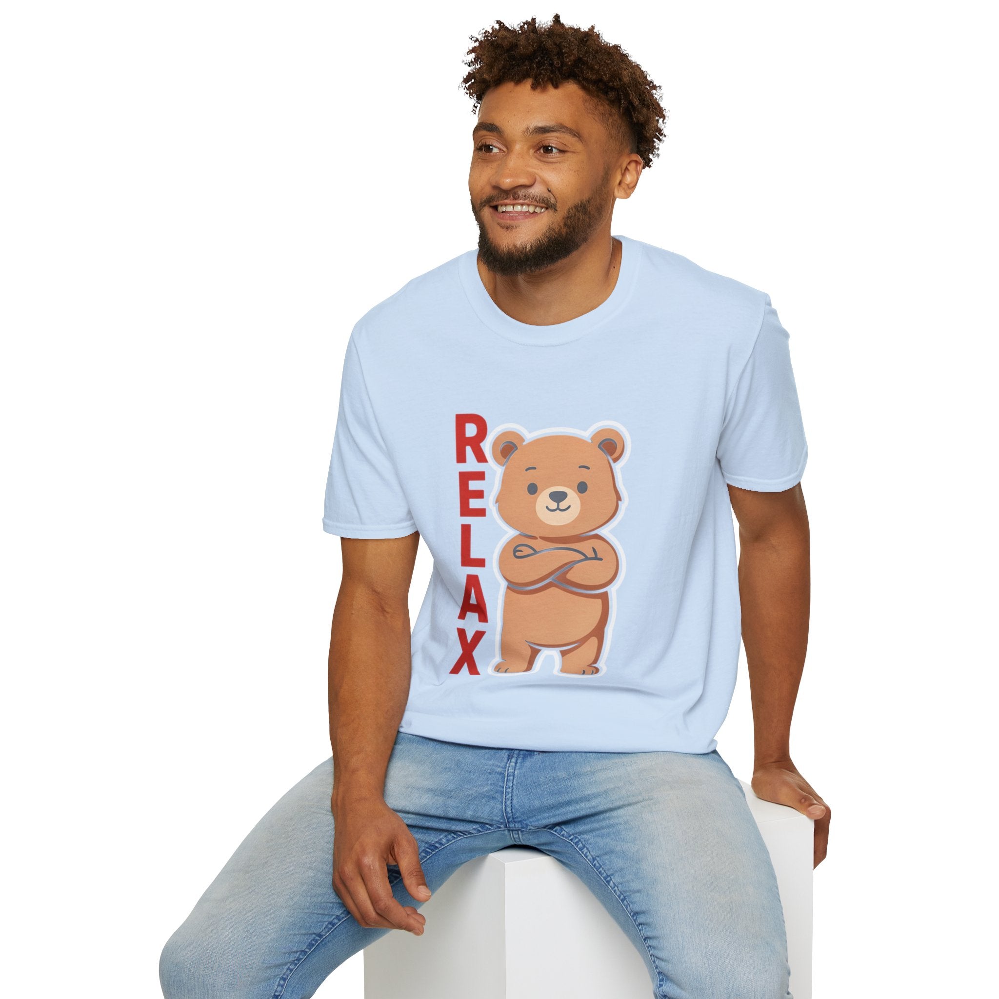 Relax Bear Graphic T-Shirt | Cute Cartoon Oversized Unisex Streetwear Tee | The Fashion Studio