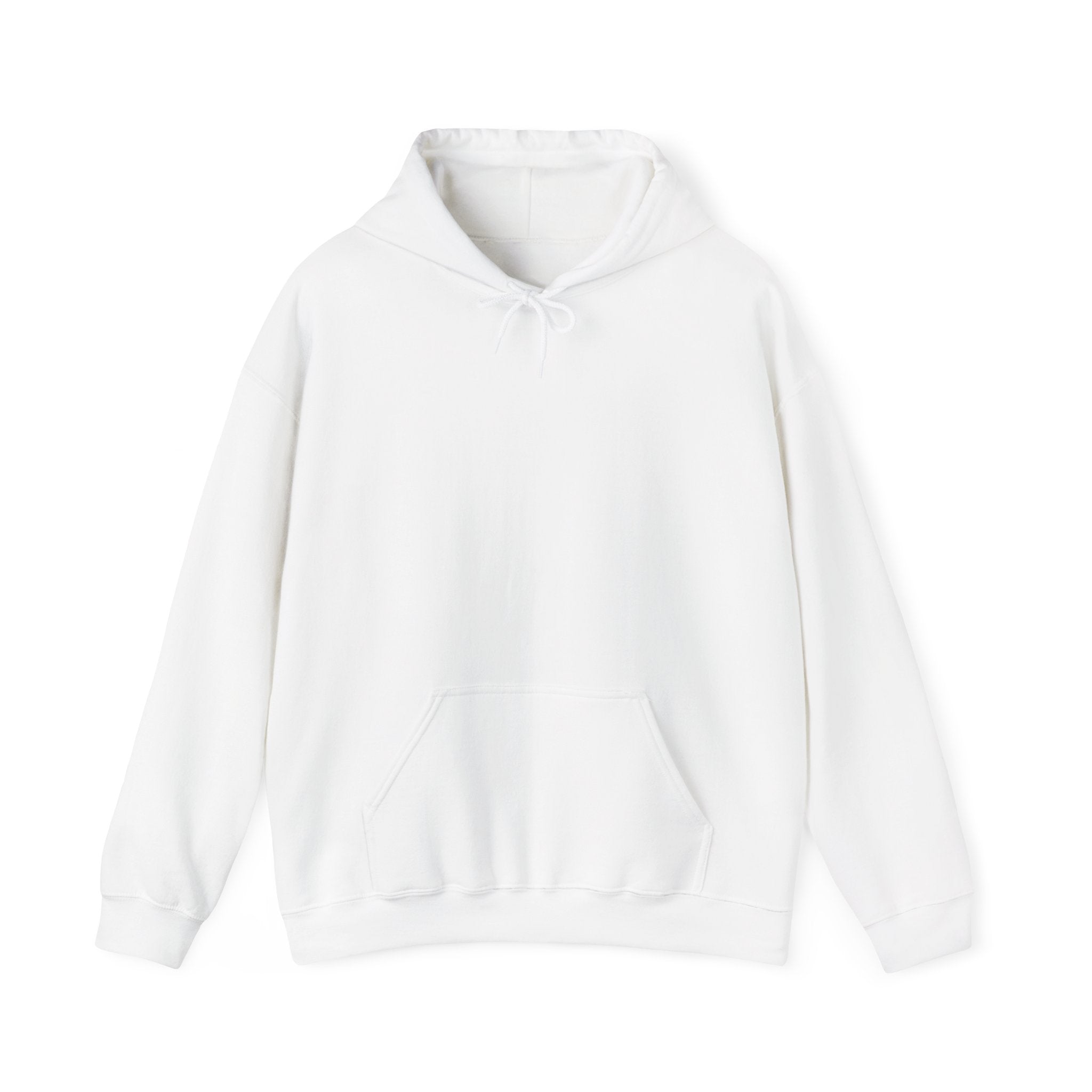Mens X-Press Quality White Plain Heavy Blend™ Hooded Sweatshirt