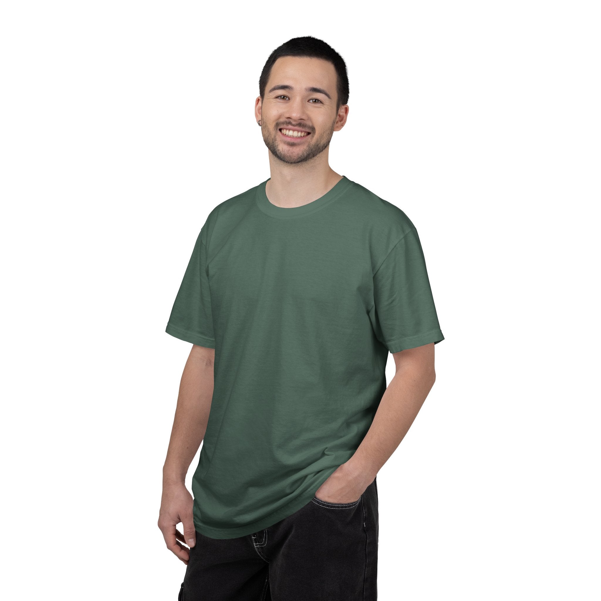 Mens X-press Quality Garment-Dyed Plain T-shirt