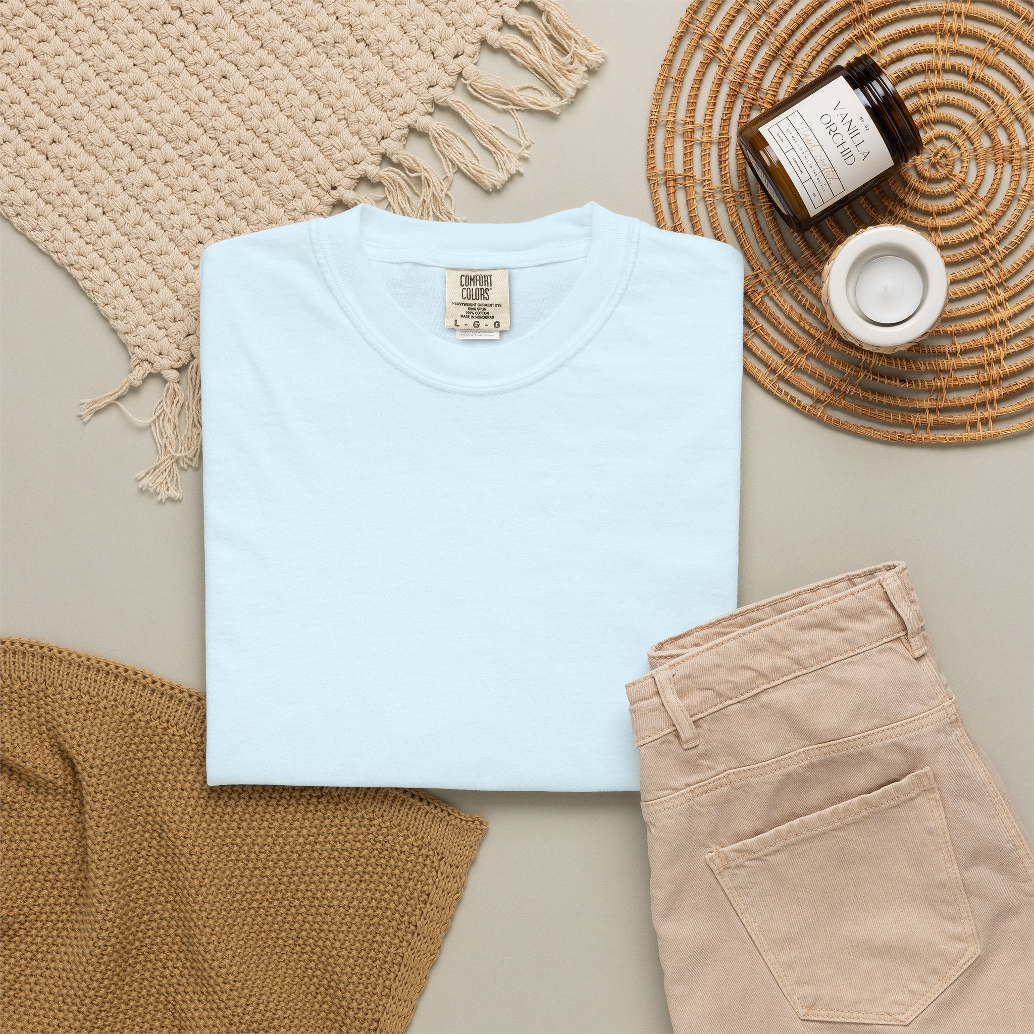 Mens X-press Quality Garment-Dyed Plain T-shirt