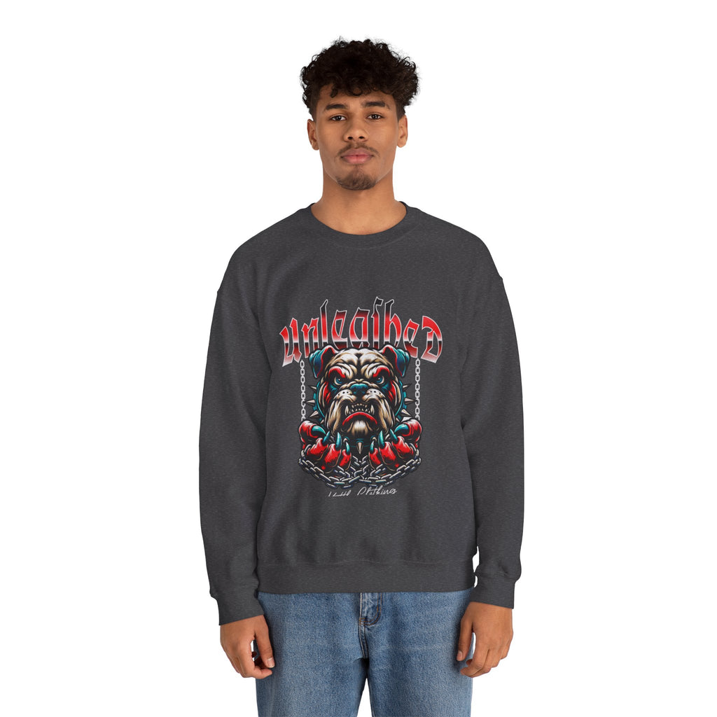 Unleashed Bulldog Graphic Premium Unisex Crewneck Sweatshirt | The Fashion Studio Graphic Premium Unisex Crewneck Sweatshirt