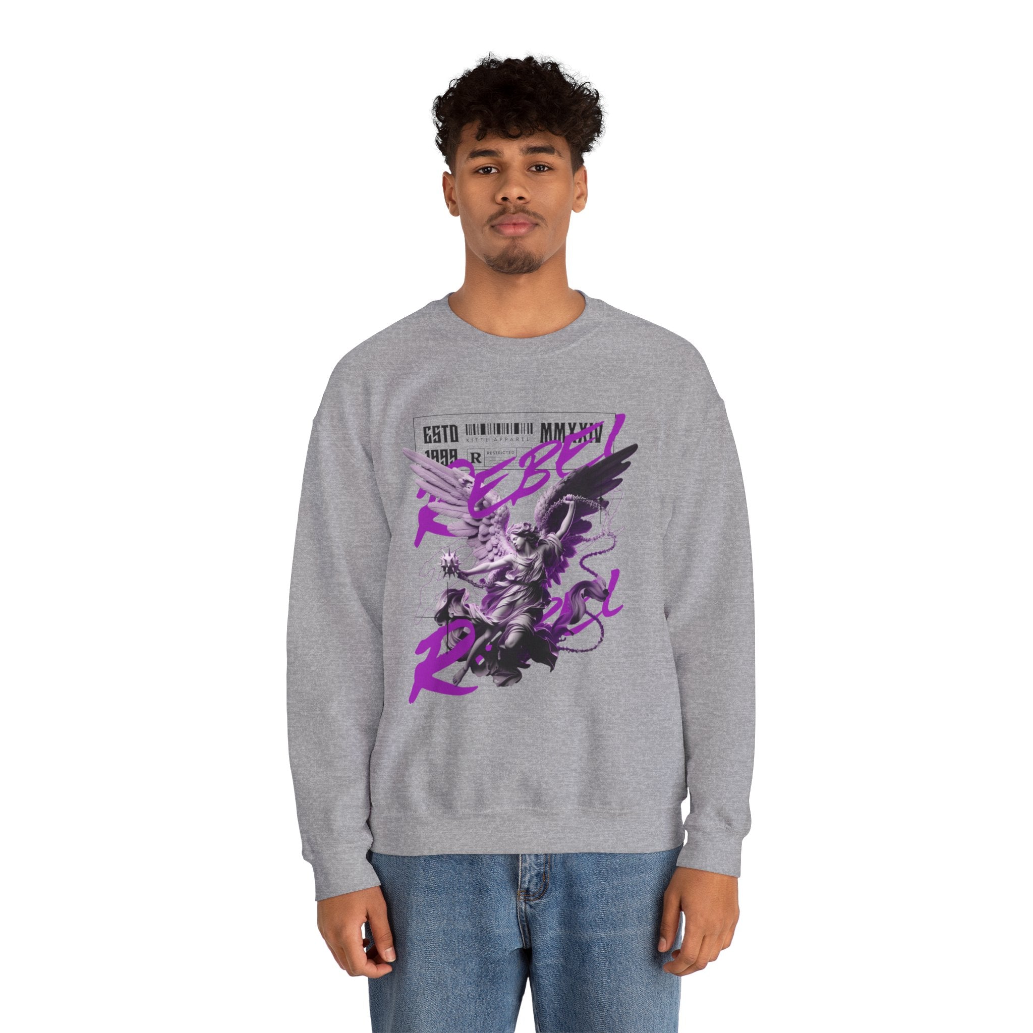 Rebel Angel Graffiti Graphic Premium Men's Sweatshirt | The Fashion Studio Graphic Premium Men's Sweatshirt