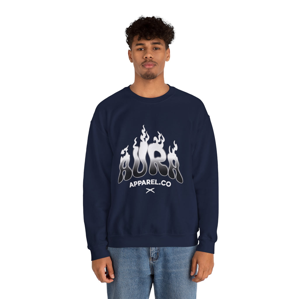 Aura Surf Flame Graphic Premium Men's Sweatshirt | The Fashion Studio Graphic Premium Men's Sweatshirt